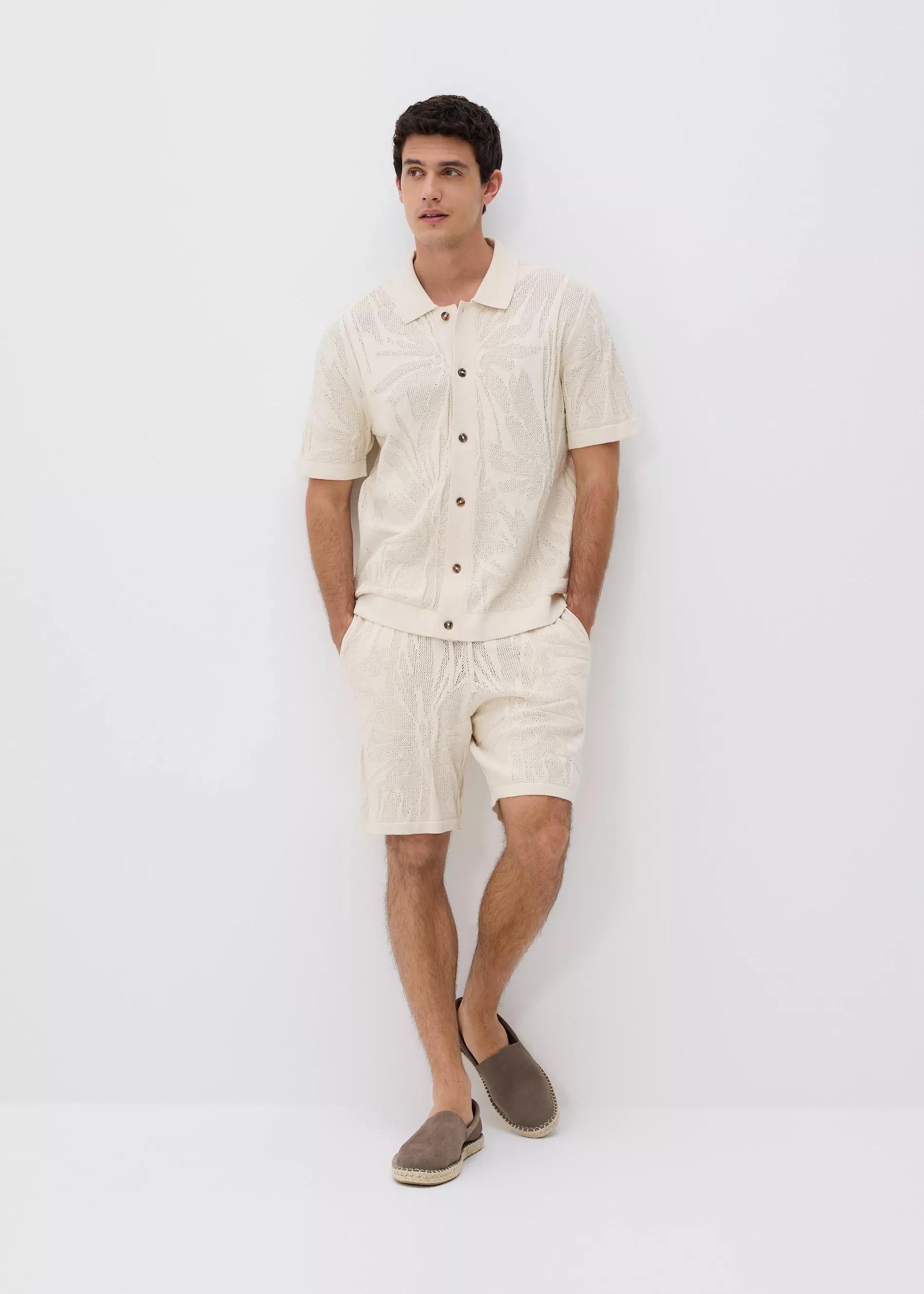 Beige Comfort Fit Shorts, , large image number 2
