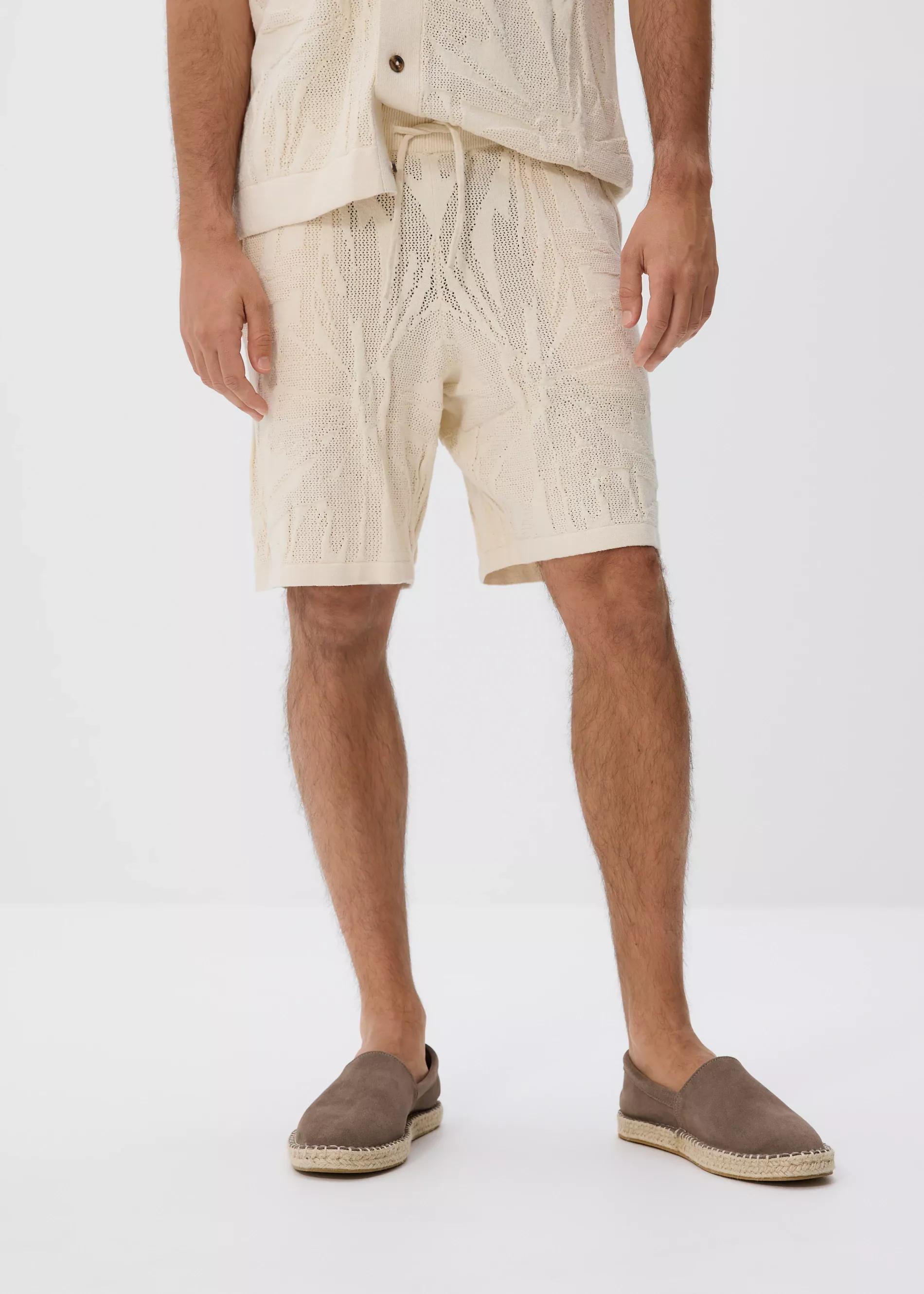 Beige Comfort Fit Shorts, , large image number 3