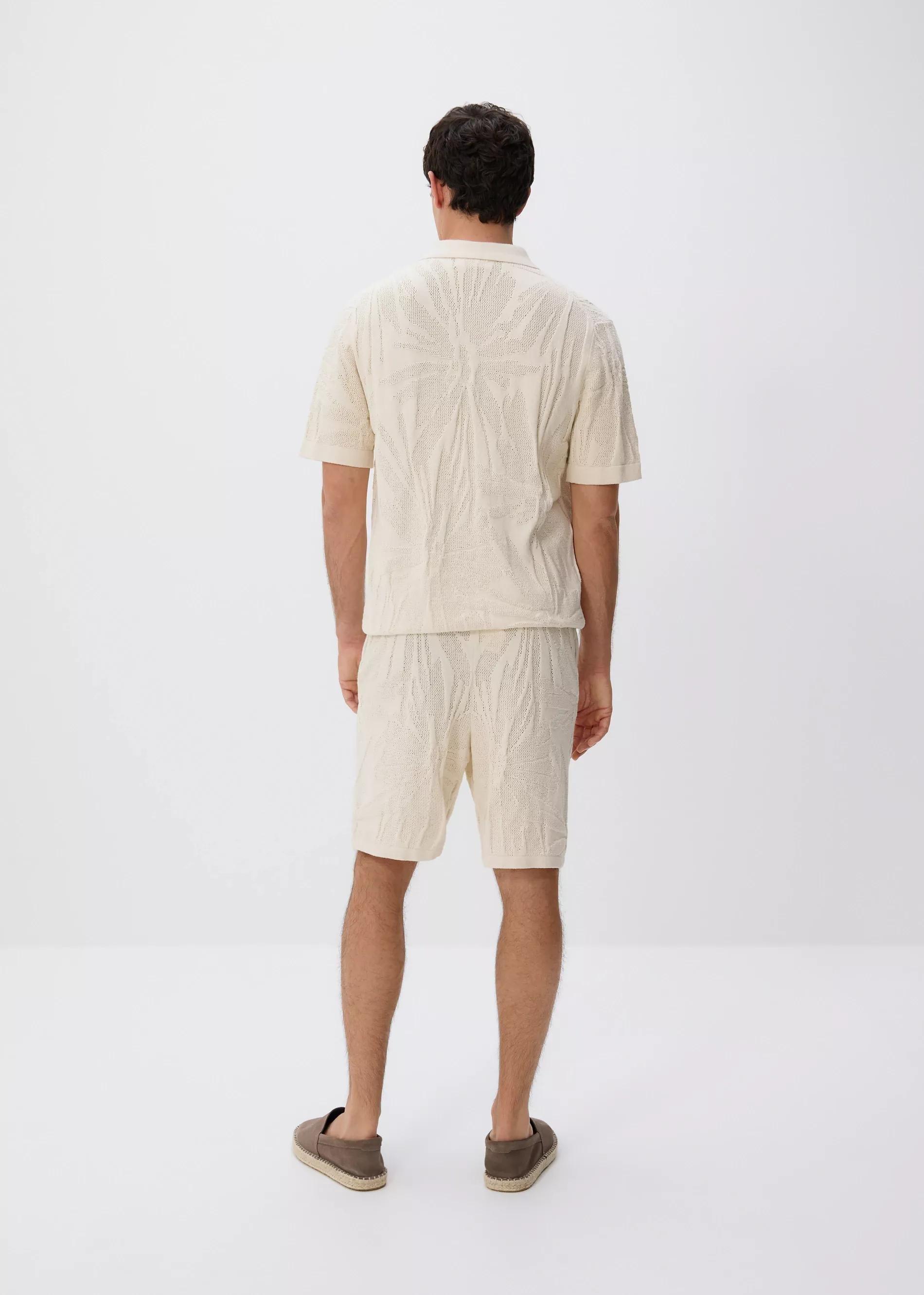 Beige Comfort Fit Shorts, , large image number 4
