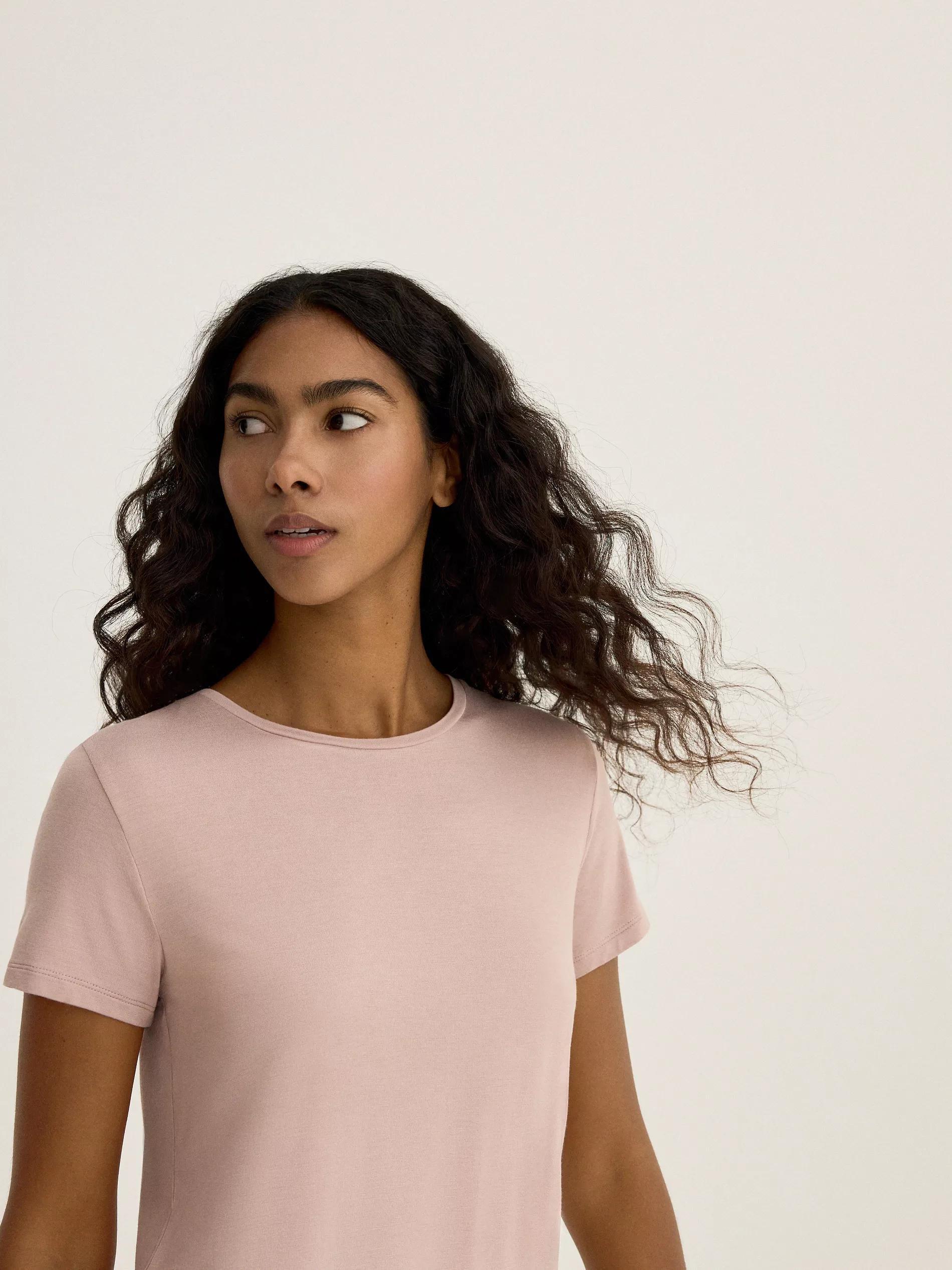 Beige Two-Piece Viscose Pyjama Set, Beige, large image number 2