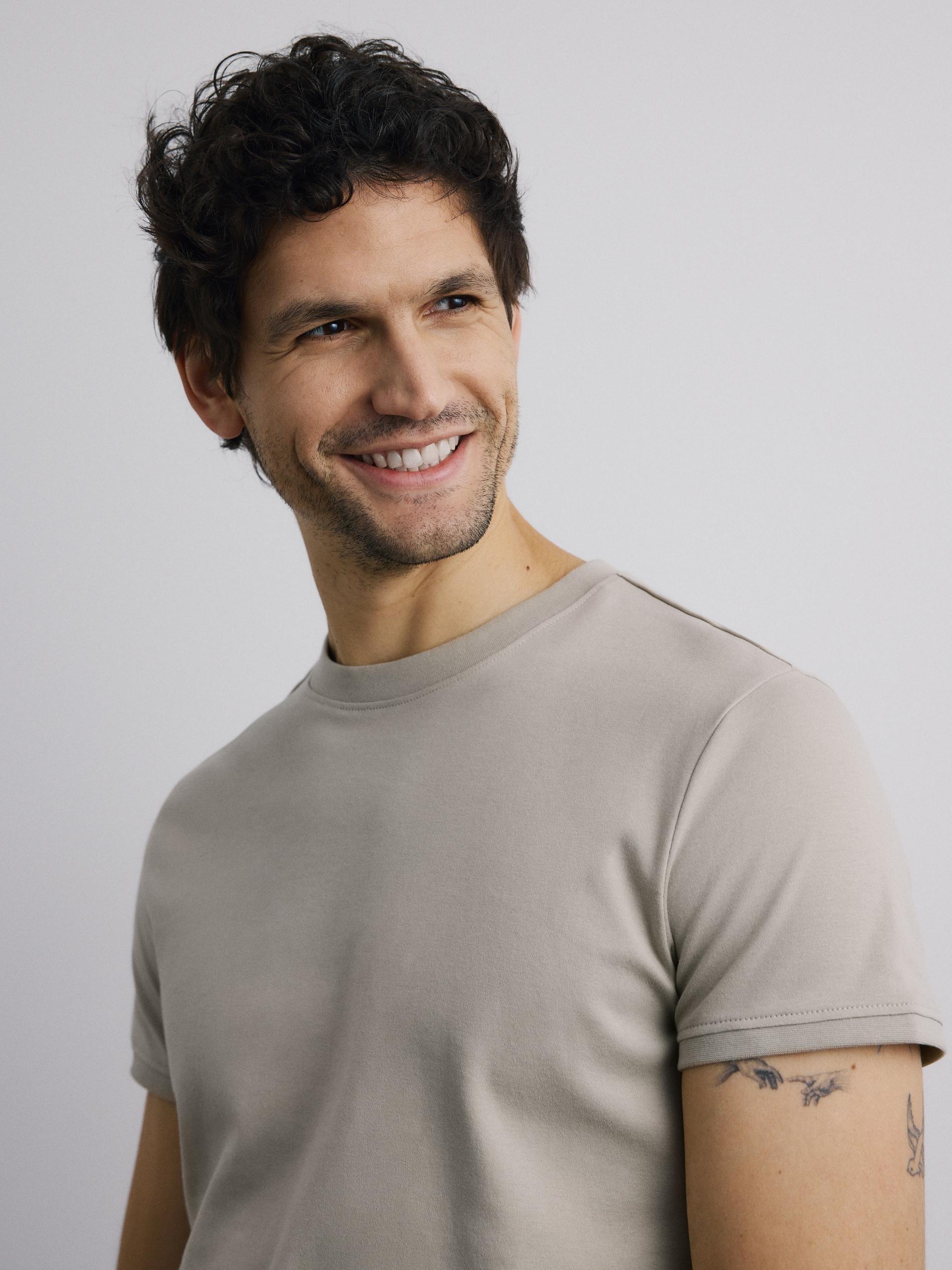 Beige Slim Fit T-Shirt, Beige, large image number 3