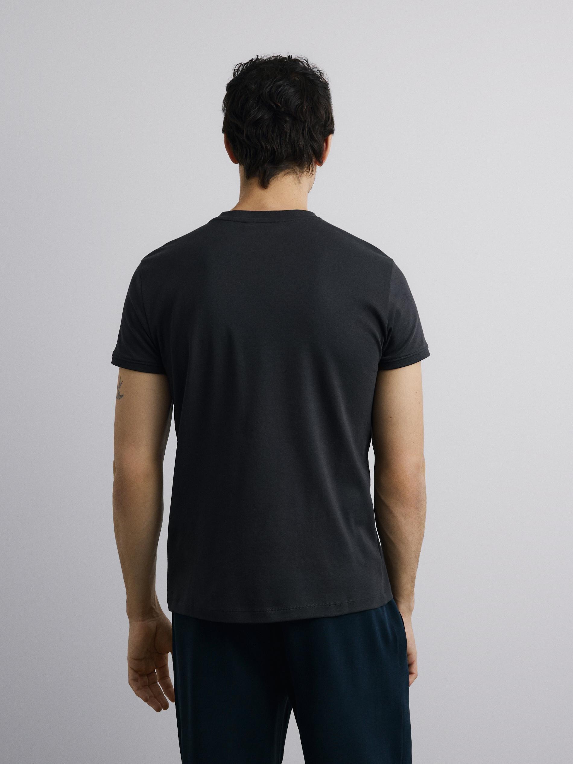 تيشيرت رجالي رمادي غامق, Grey, large image number 2