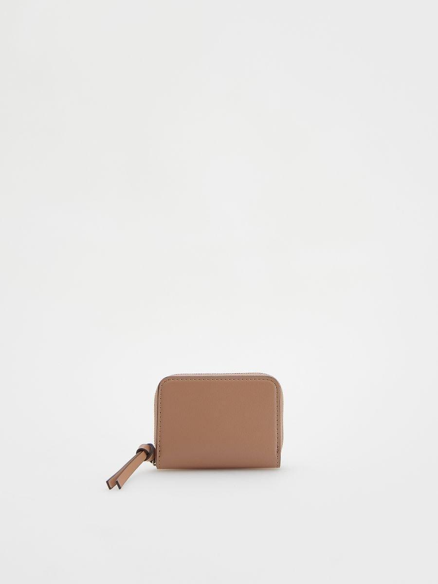 Beige Small Wallet Made Of Imitation Leather, Beige, large image number 0