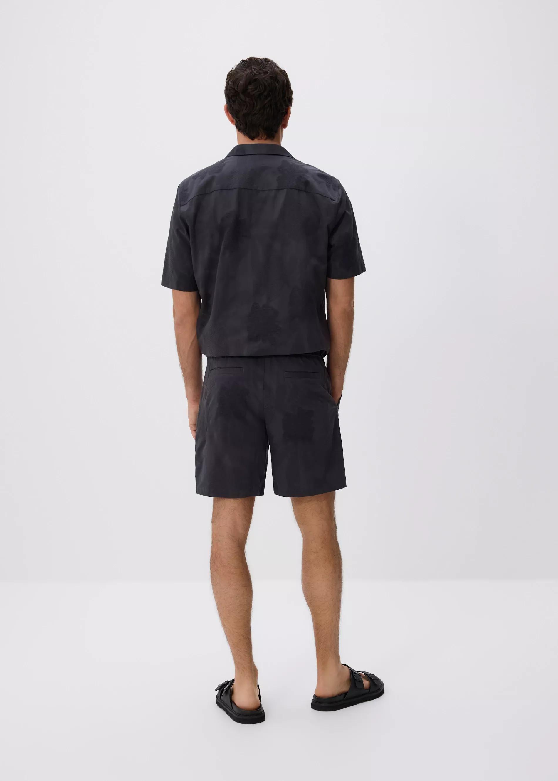 Grey Patterned Shorts, , large image number 2