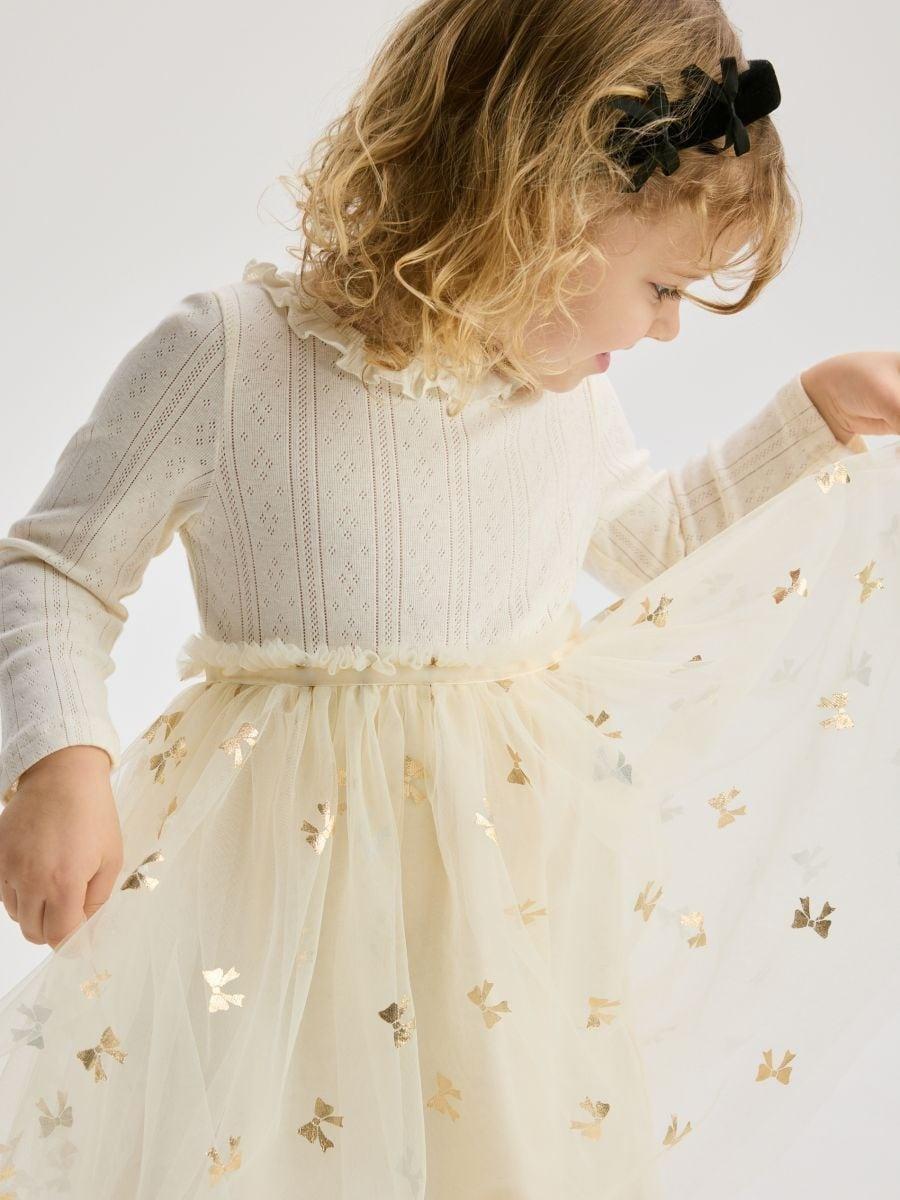 Beige Dress, Kids Unisex, Ivory, medium