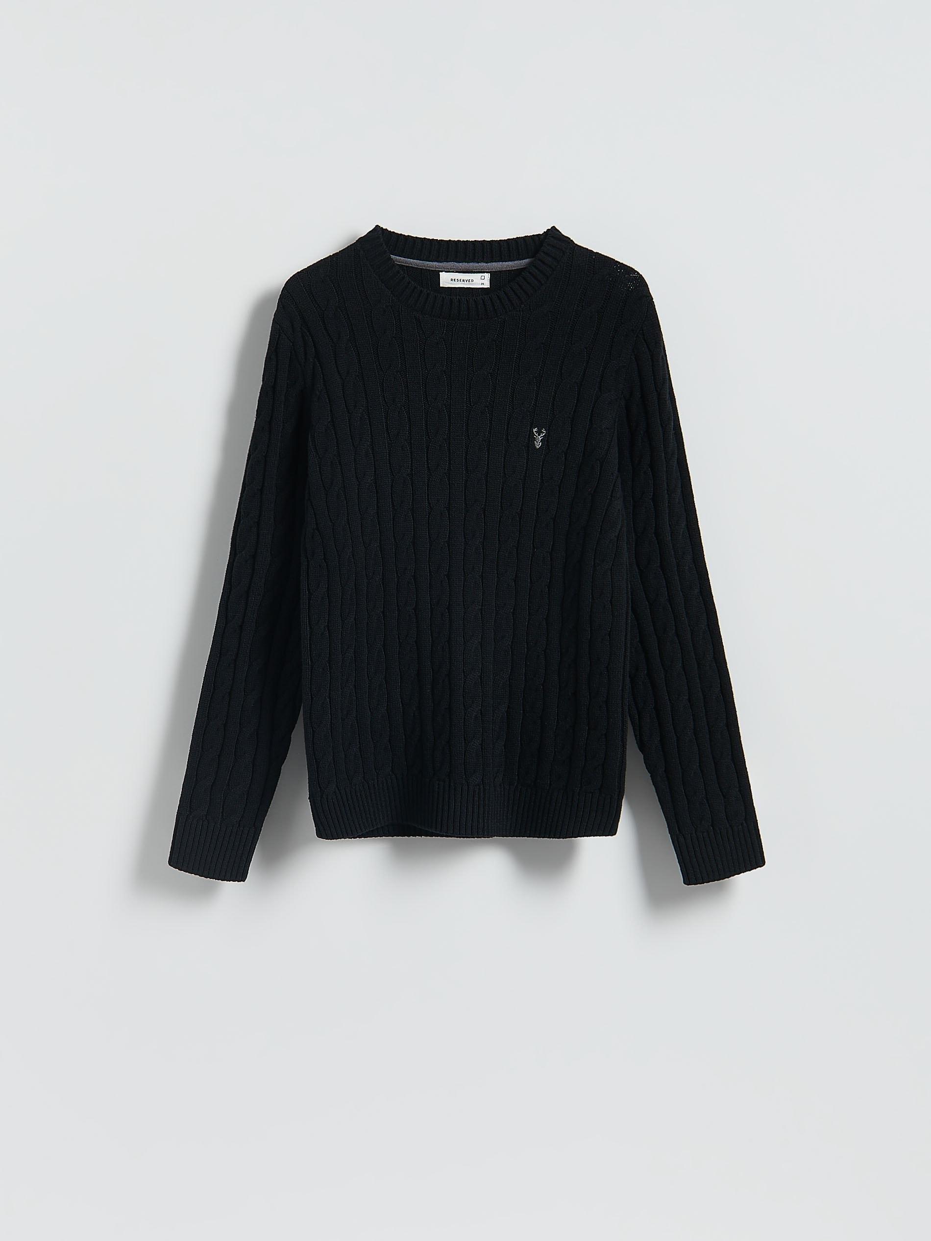 Black Jumper With Christmas Pattern, Black, large image number 4