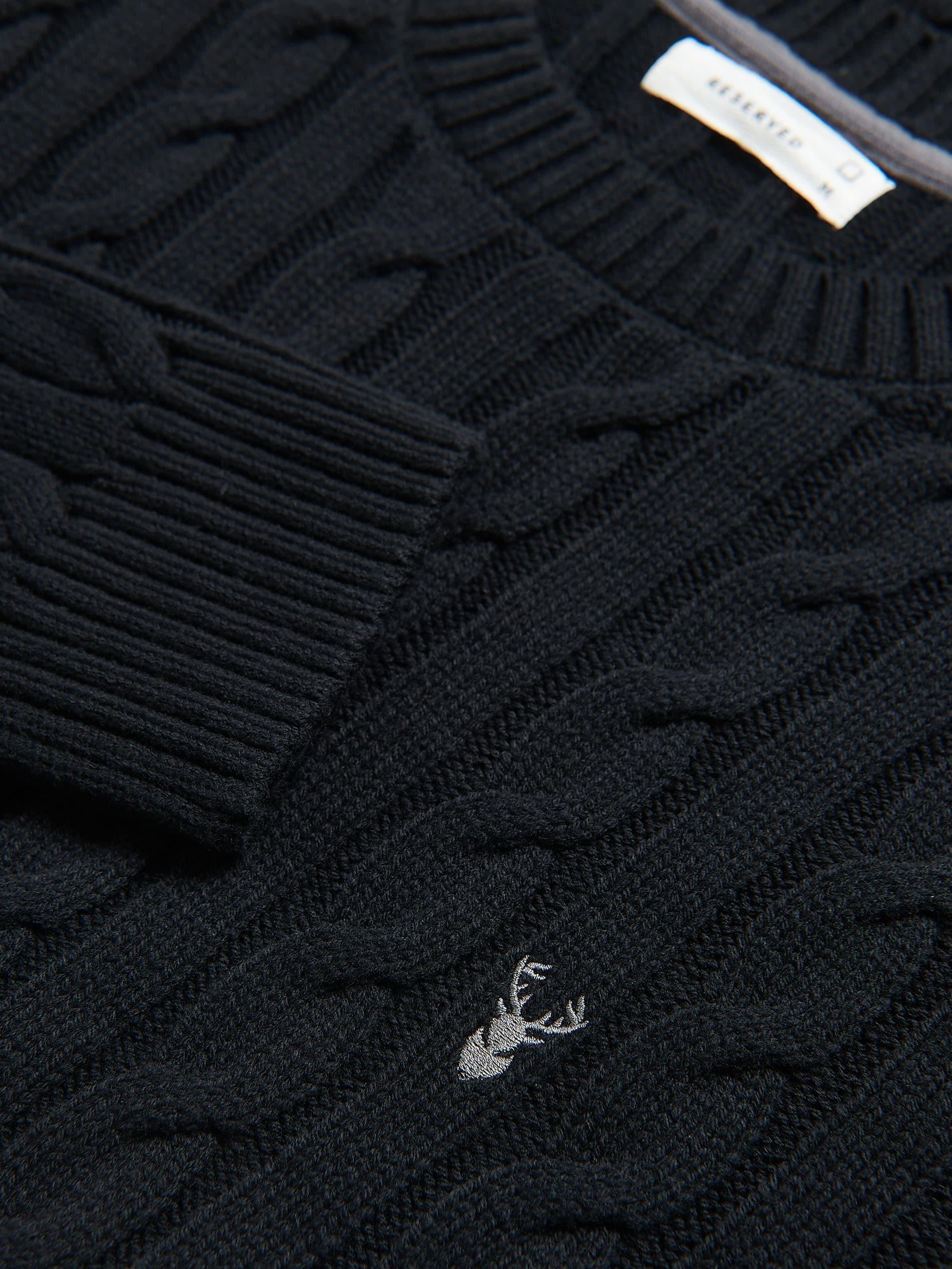 Black Jumper With Christmas Pattern, Black, large image number 5