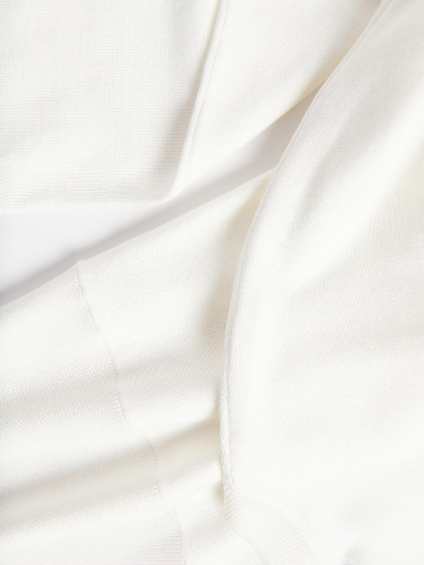 Cream Sweater With Lyocell, Ivory, large image number 4