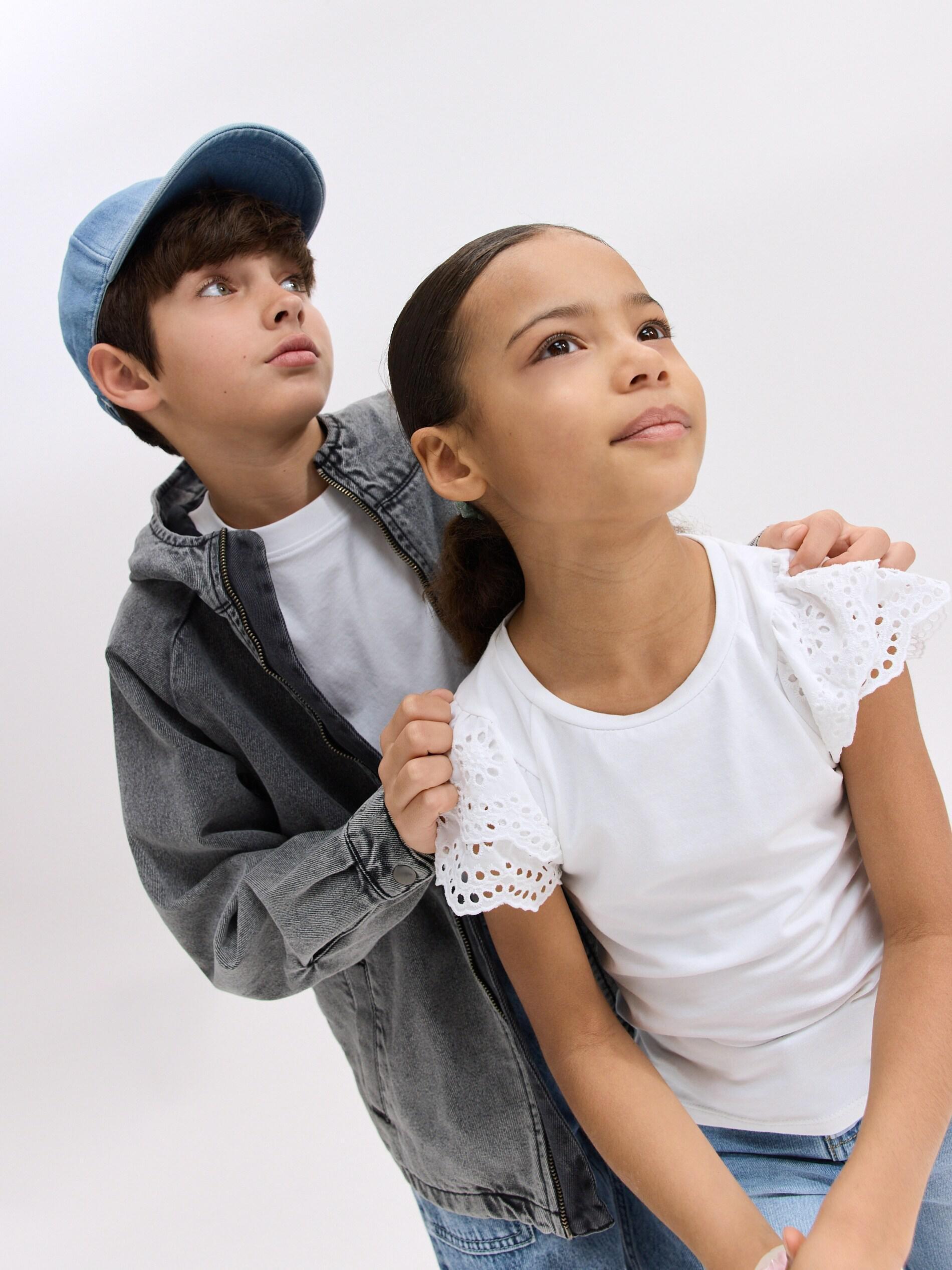 Cream Blouse With Broderie Anglaise Sleeves, Ivory, medium