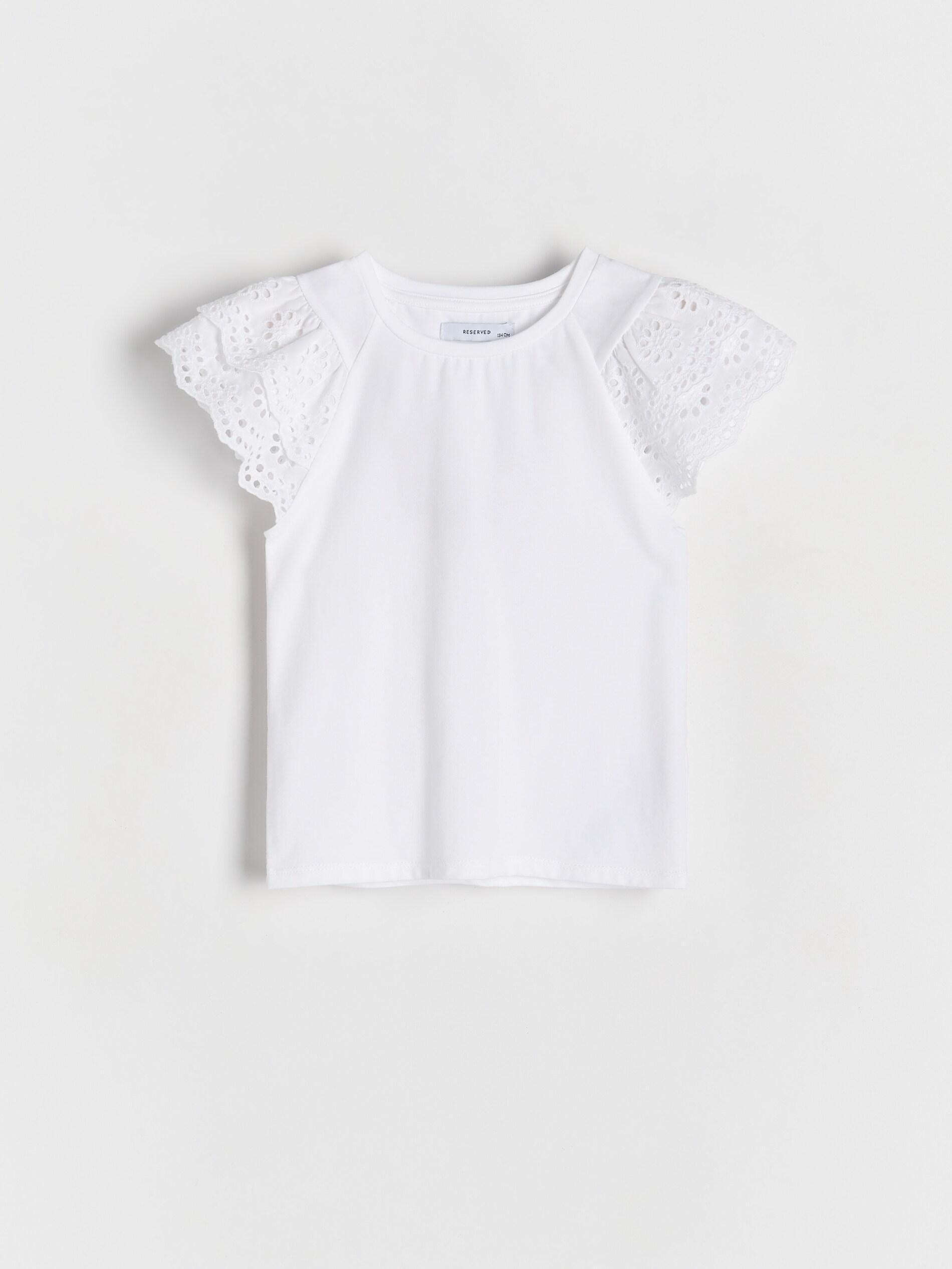 Cream Blouse With Broderie Anglaise Sleeves, , large image number 1