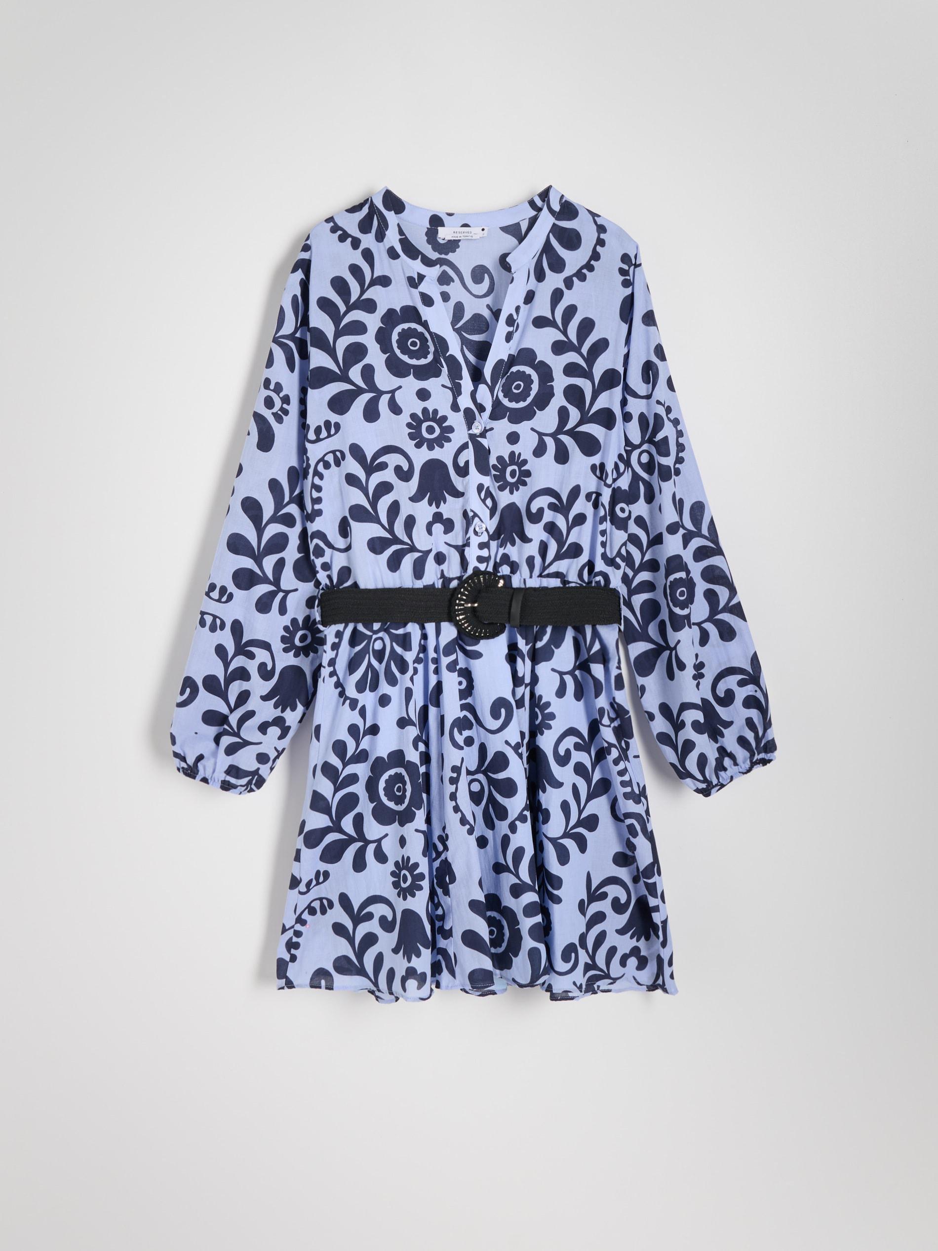 Multicolor Patterned Mini Dress, , large image number 5