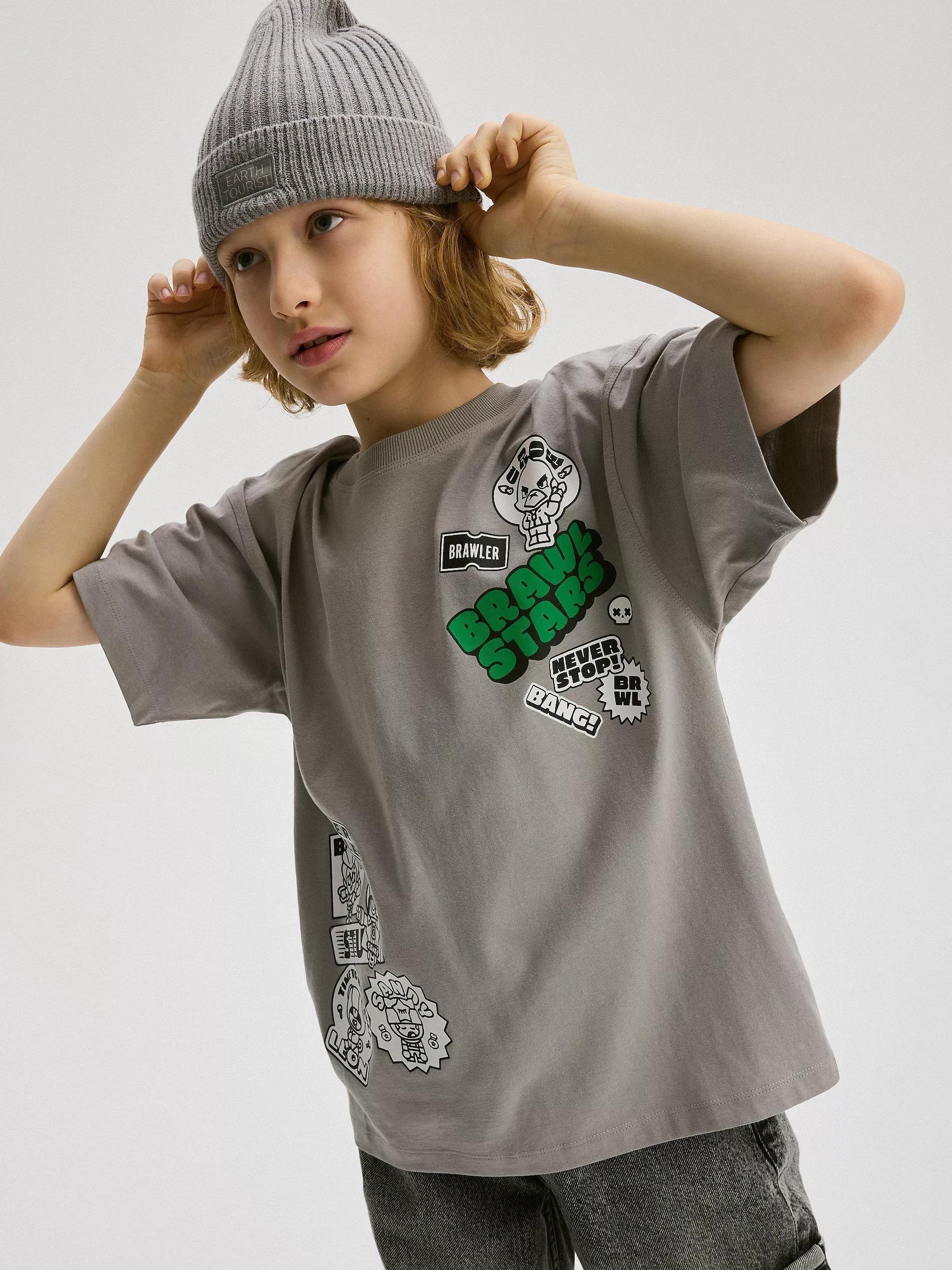 Grey Oversize-T-Shirt Brawl Stars, , large image number 3