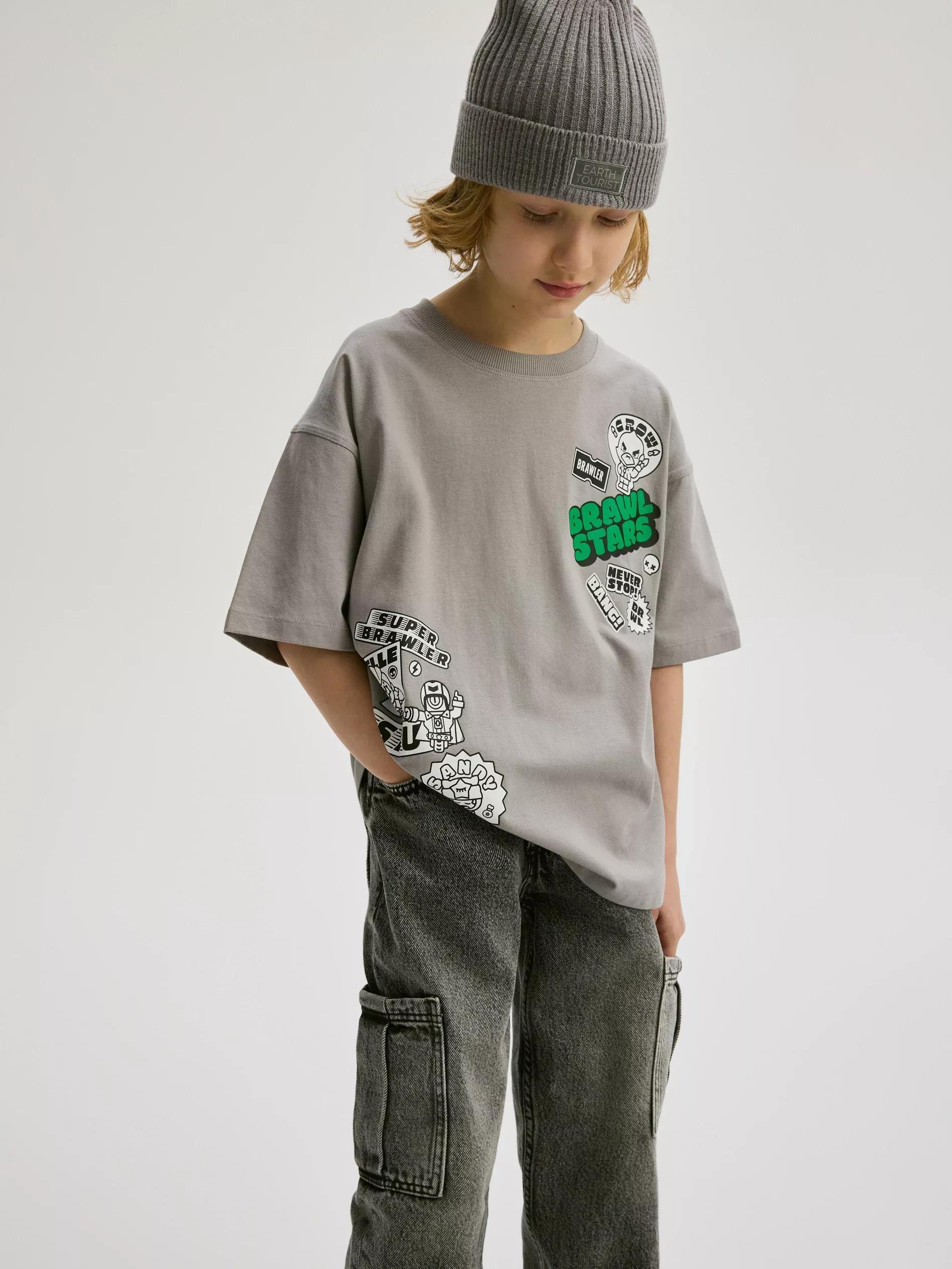 Grey Oversize-T-Shirt Brawl Stars, , large image number 4