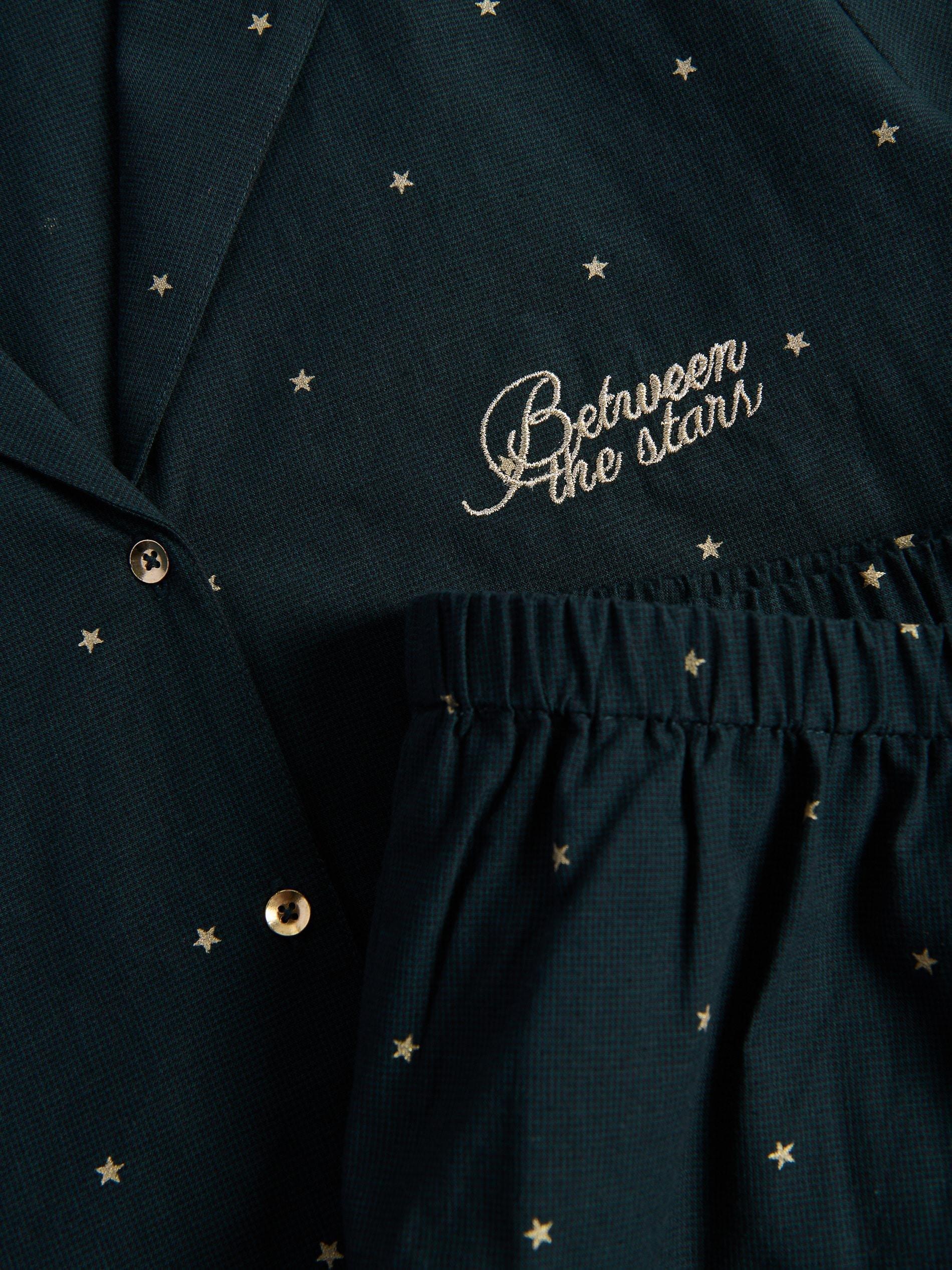 Green Christmas Motif Pyjama Set, Khaki, large image number 5