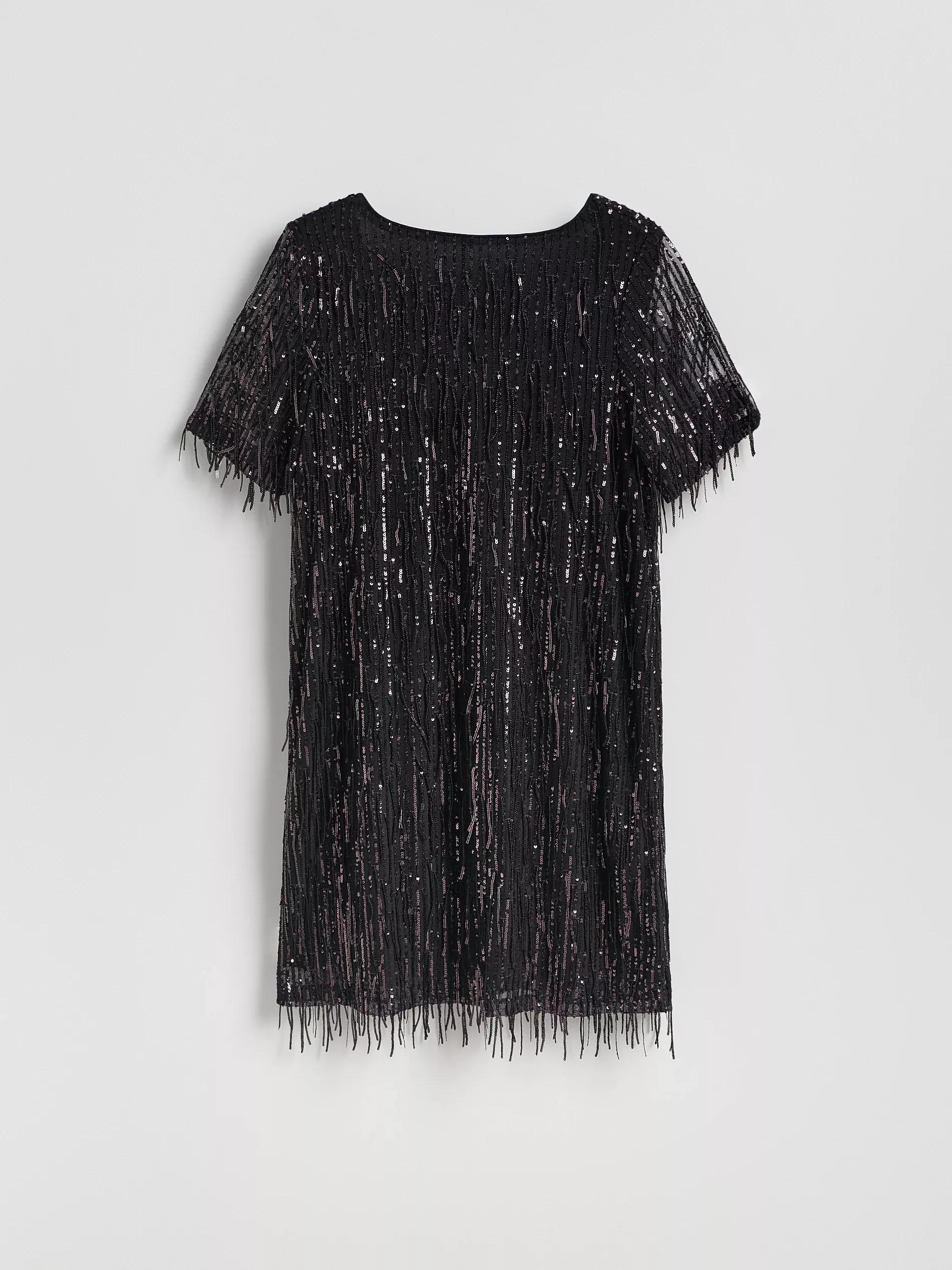 Purple Sequin Mini Dress, Purple, large image number 4