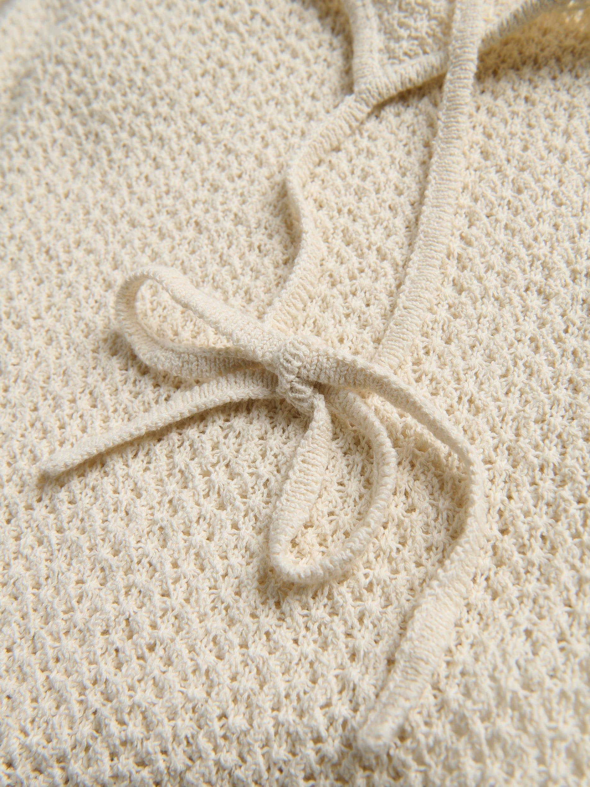 Beige Cotton Rich Top, Ivory, large image number 3