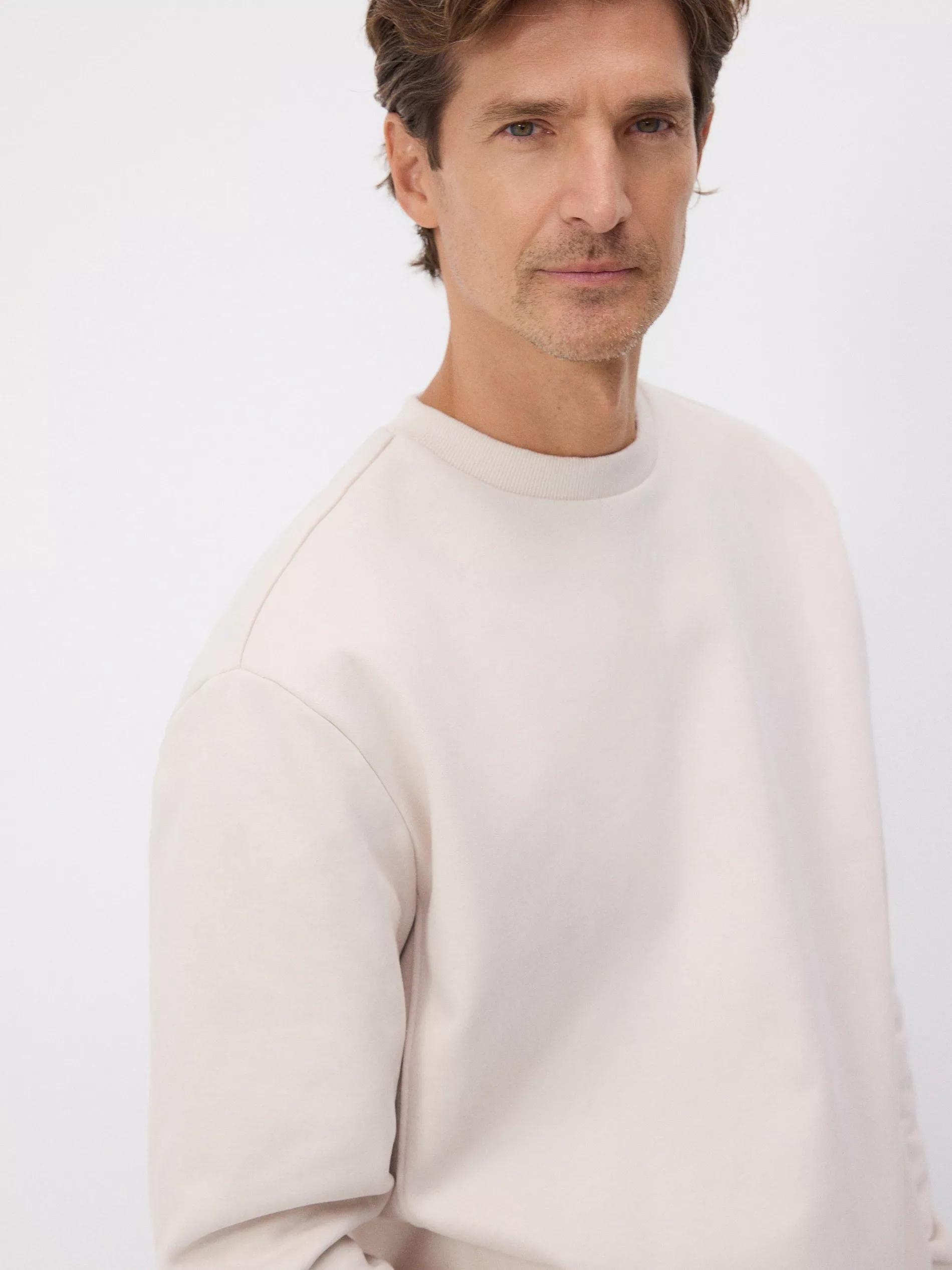 Beige Cotton Sweatshirt, , large image number 2
