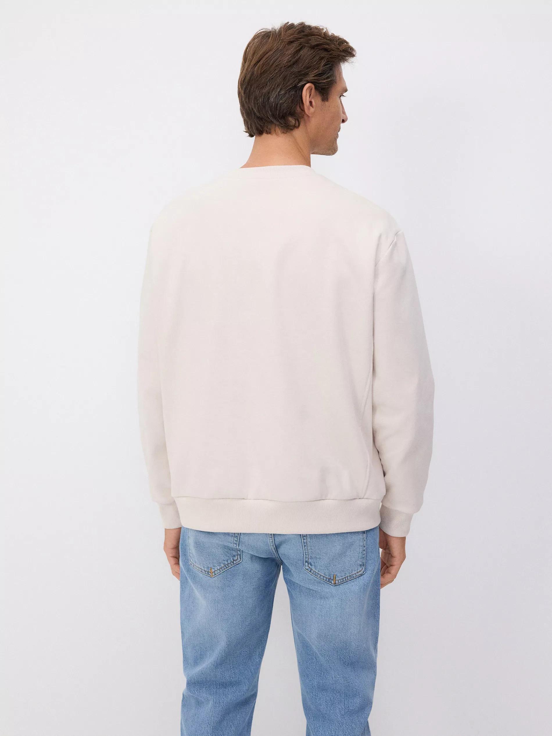 Beige Cotton Sweatshirt, , large image number 3