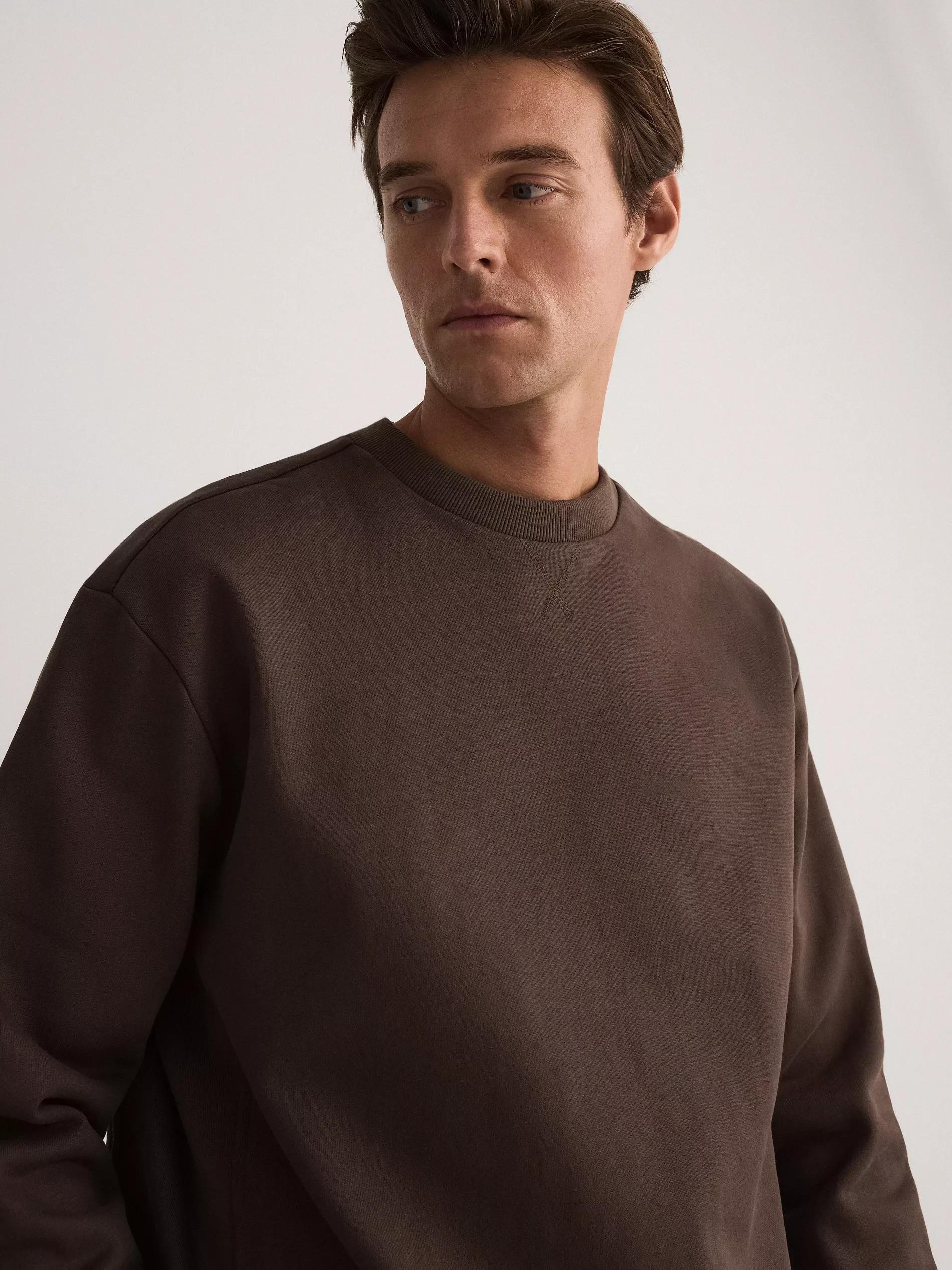 Brown Cotton Sweatshirt, , large image number 1