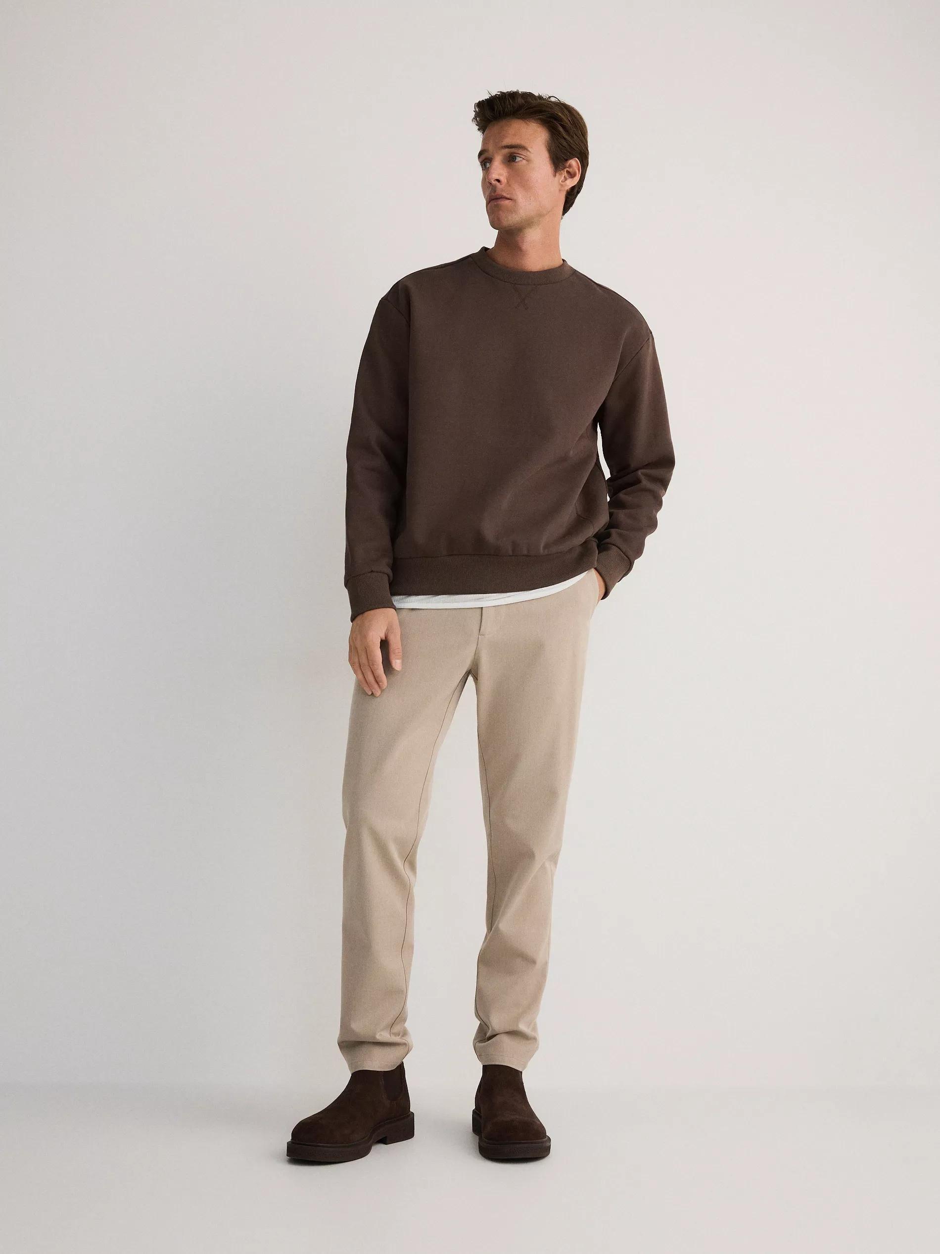 Brown Cotton Sweatshirt, , large image number 2