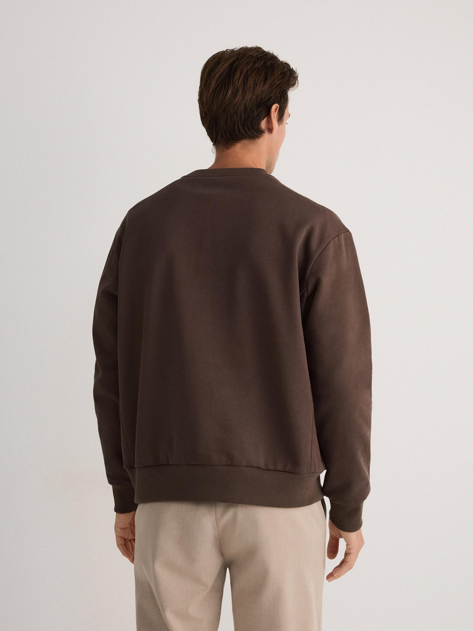 Brown Cotton Sweatshirt, , large image number 3