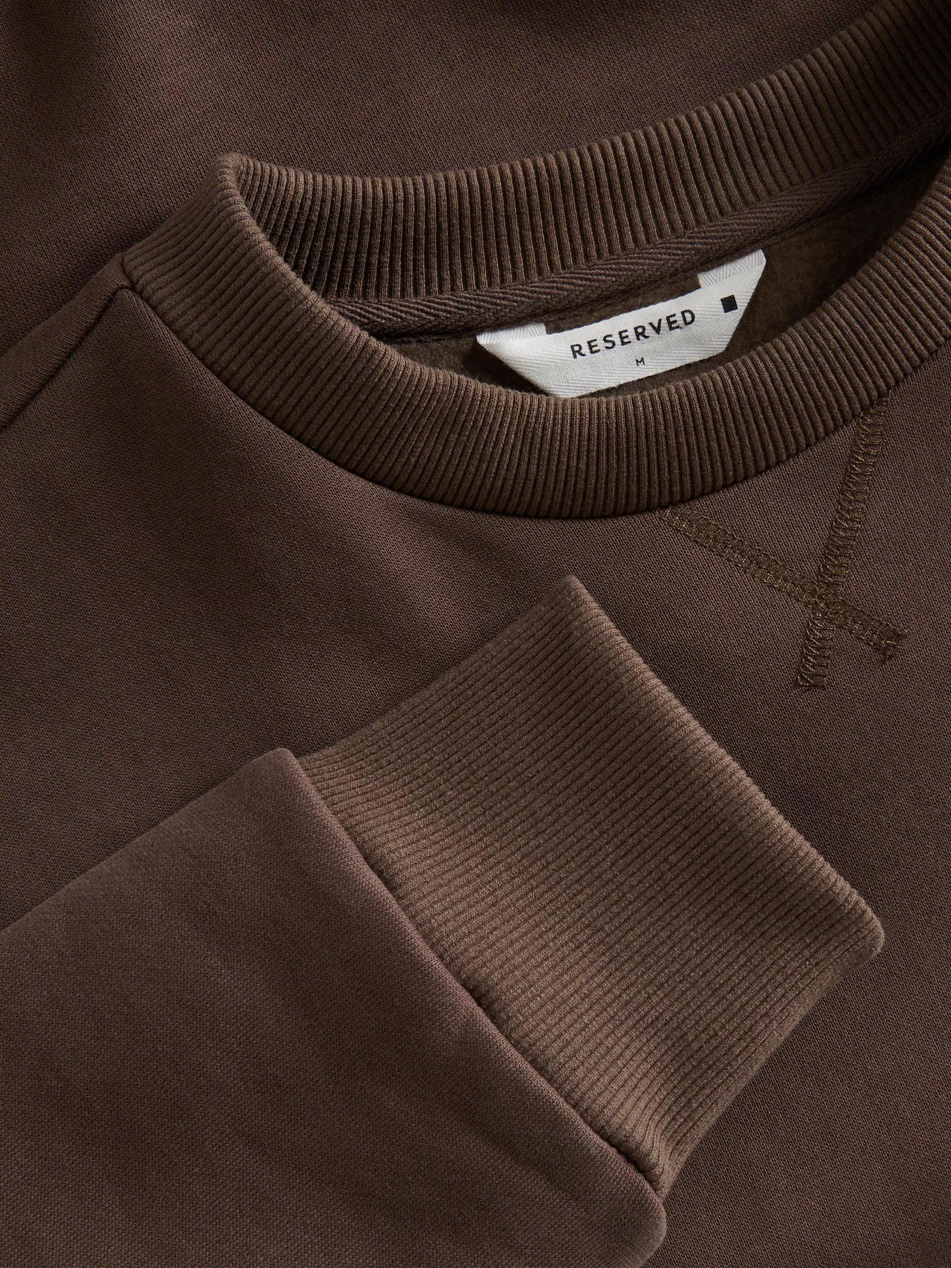 Brown Cotton Sweatshirt, , large image number 5