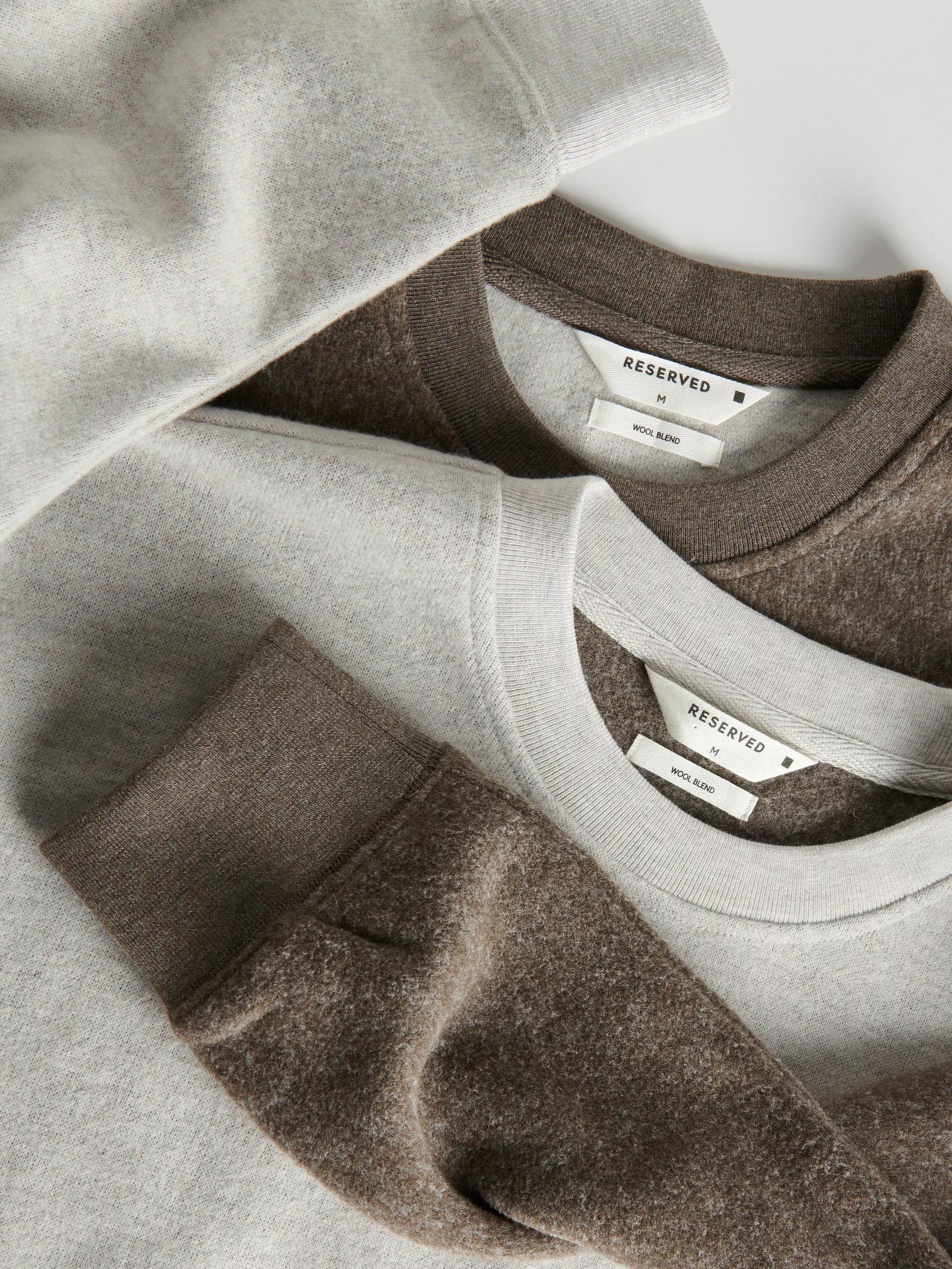 Cream Round Neck Jogging Tops, , large image number 6