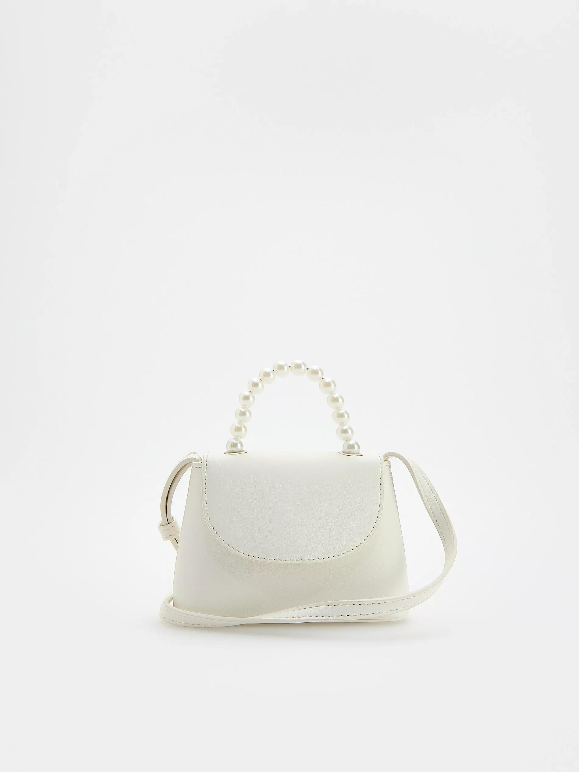 Faux Leather Bag Girls, Kids Girls, White, large image number 0