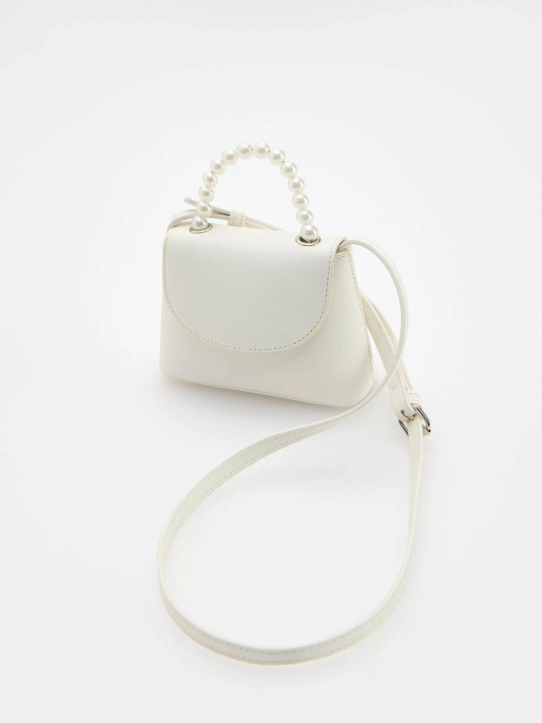 Faux Leather Bag Girls, Kids Girls, White, large image number 1