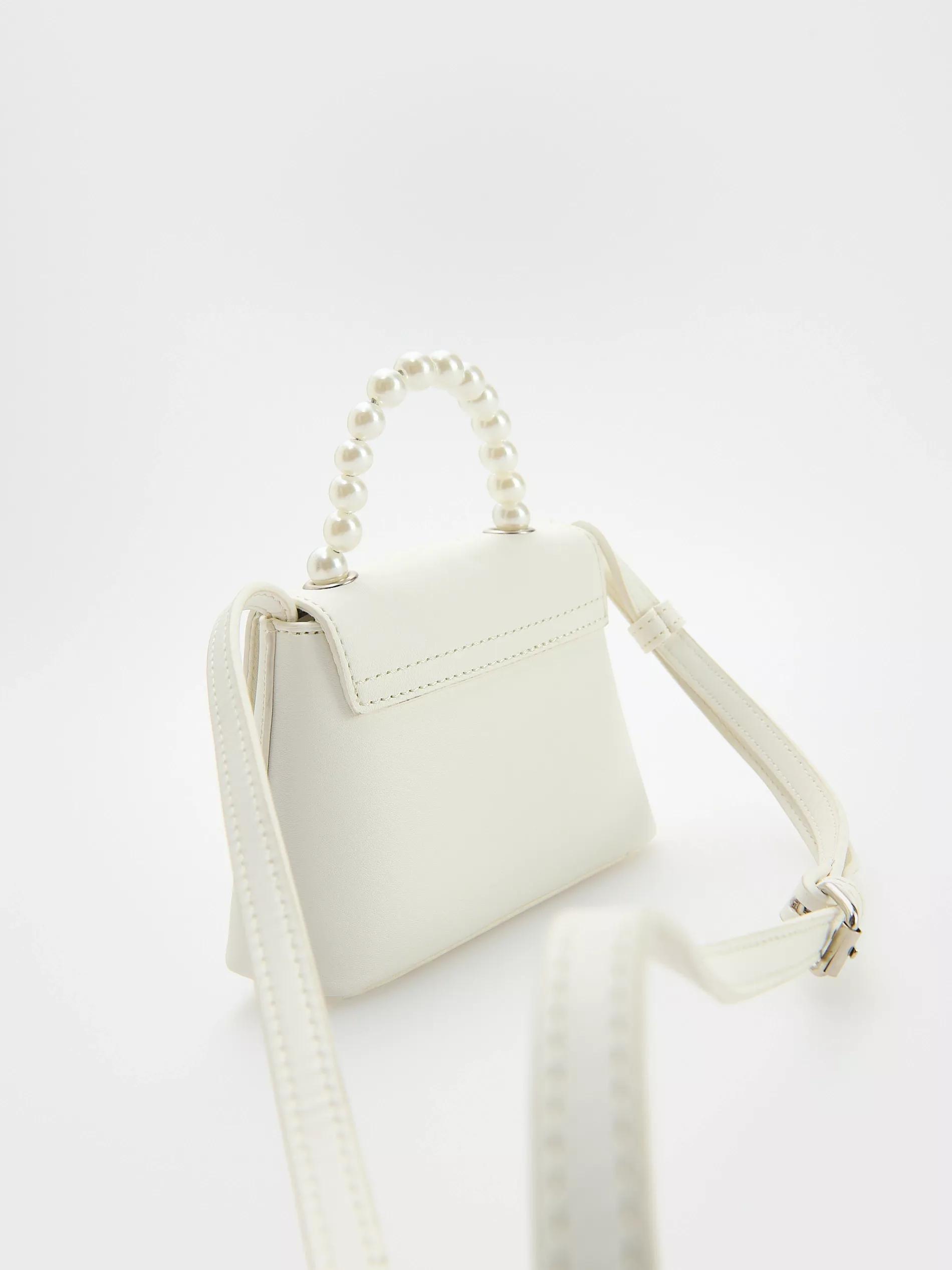 Faux Leather Bag Girls, Kids Girls, White, large image number 2