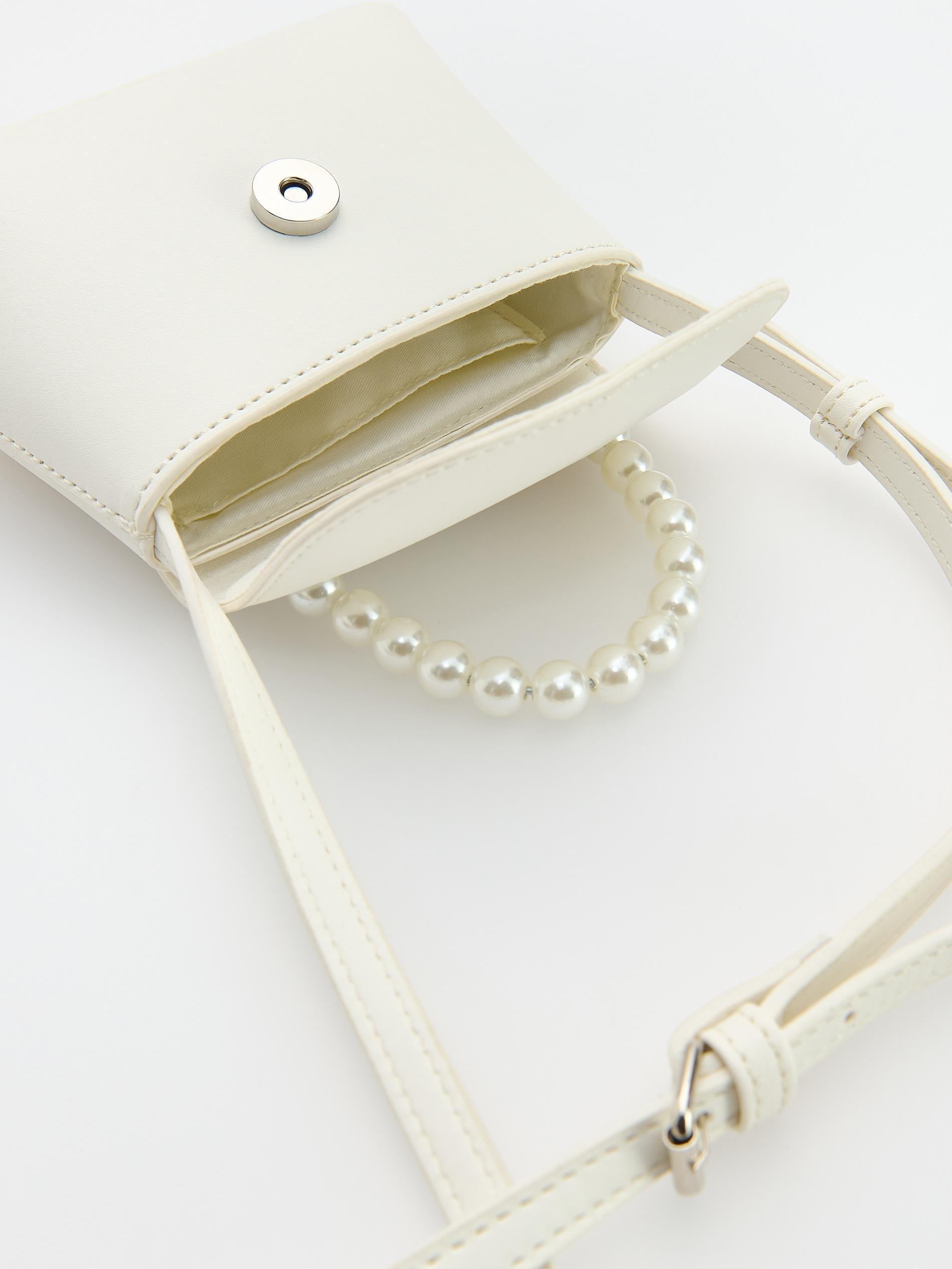 Faux Leather Bag Girls, Kids Girls, White, large image number 3