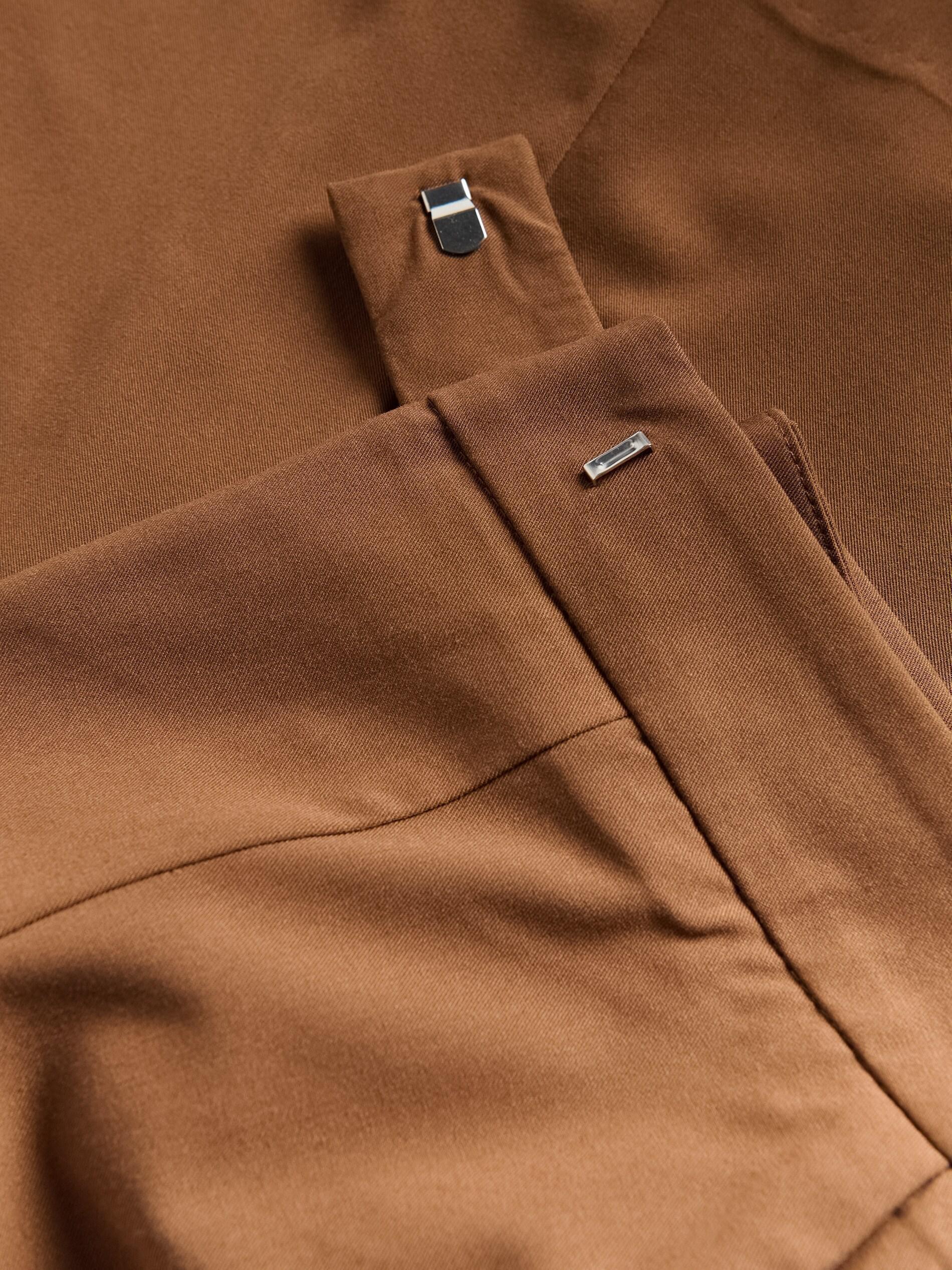 Brown Wide Leg Trousers, Brown, large image number 4