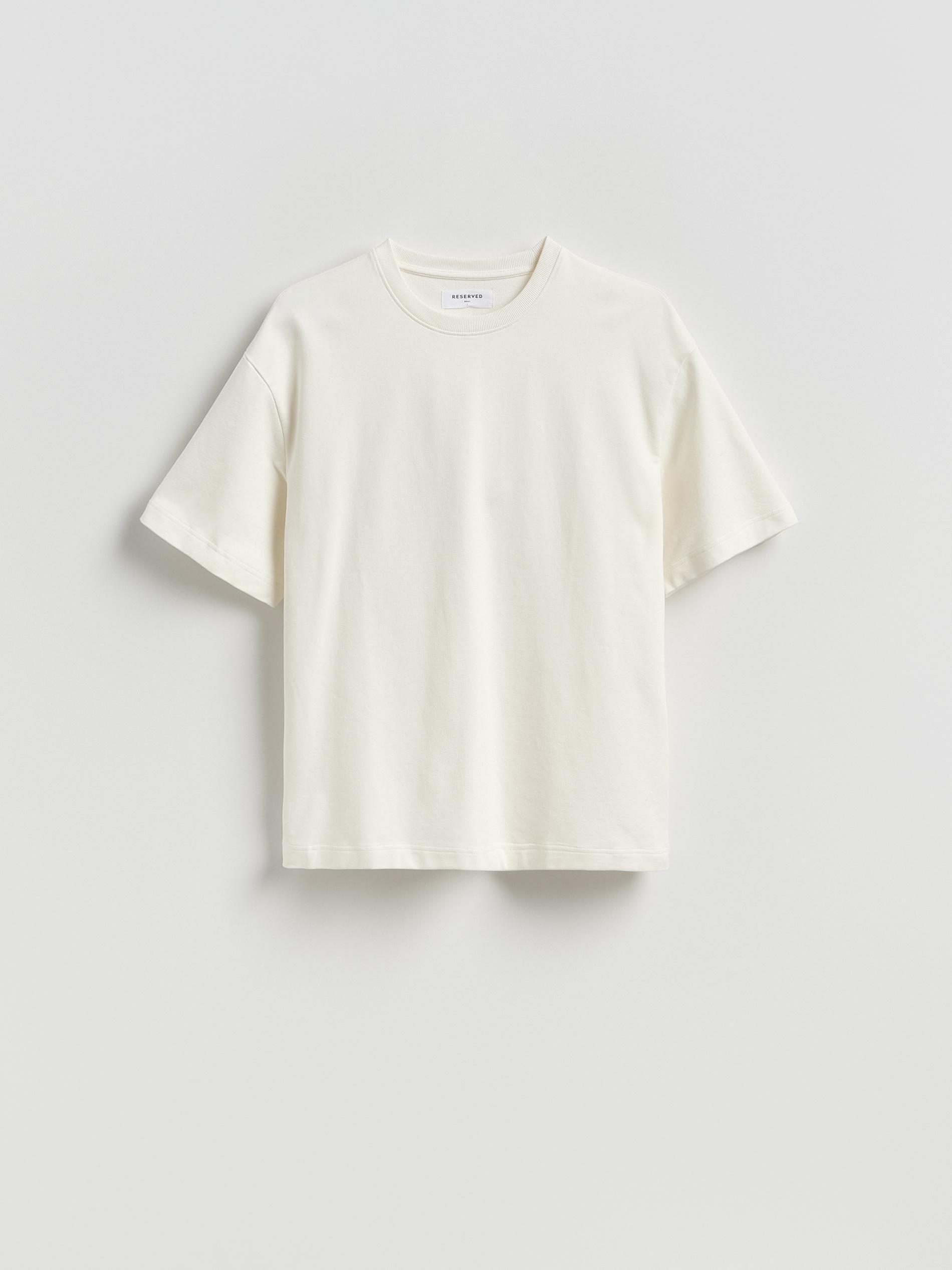 Cream Boxy Cotton T-Shirt, Ivory, medium
