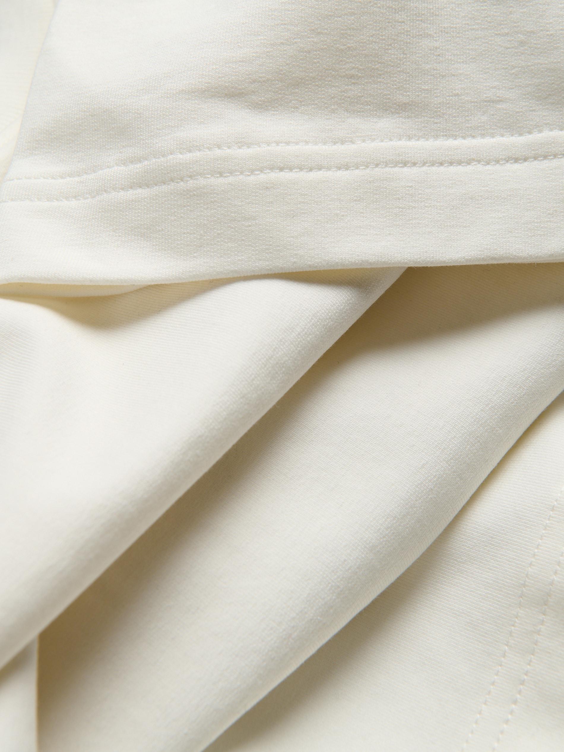 Cream Boxy Cotton T-Shirt, Ivory, large image number 1