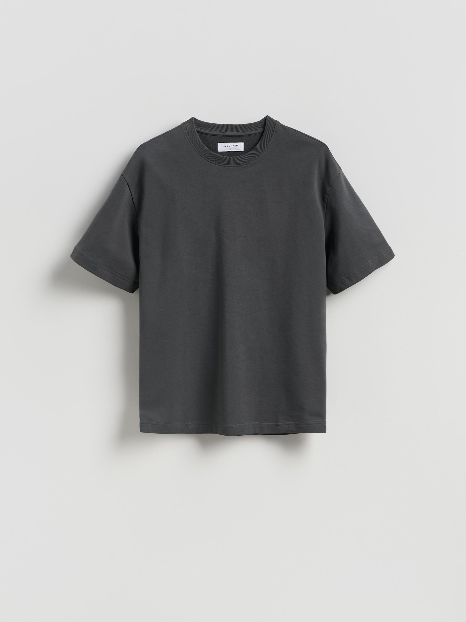 Grey Boxy Cotton T-Shirt, Grey, medium