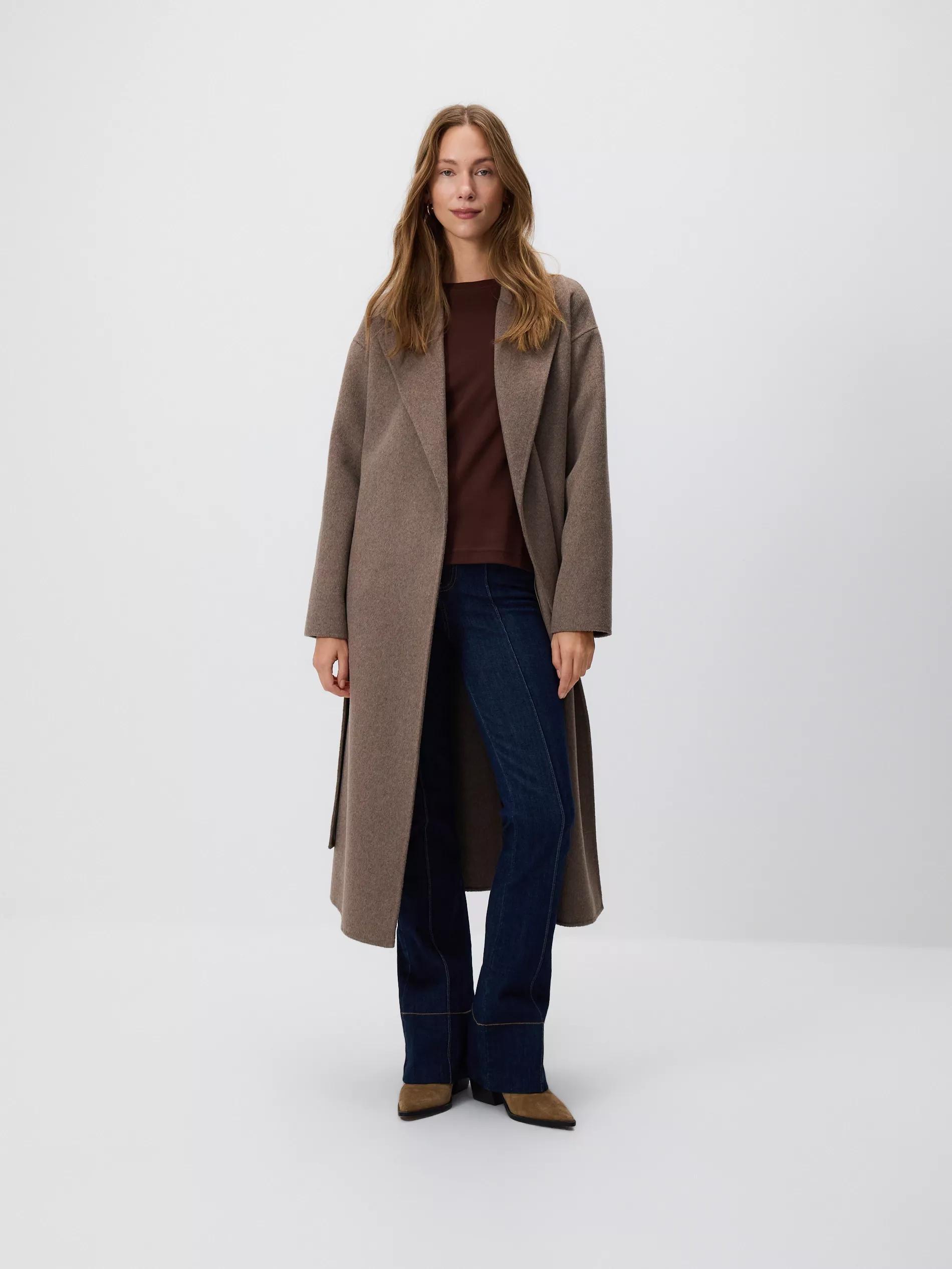 Brown Mercerised Cotton Rich Long Sleeve T-Shirt, Brown, medium