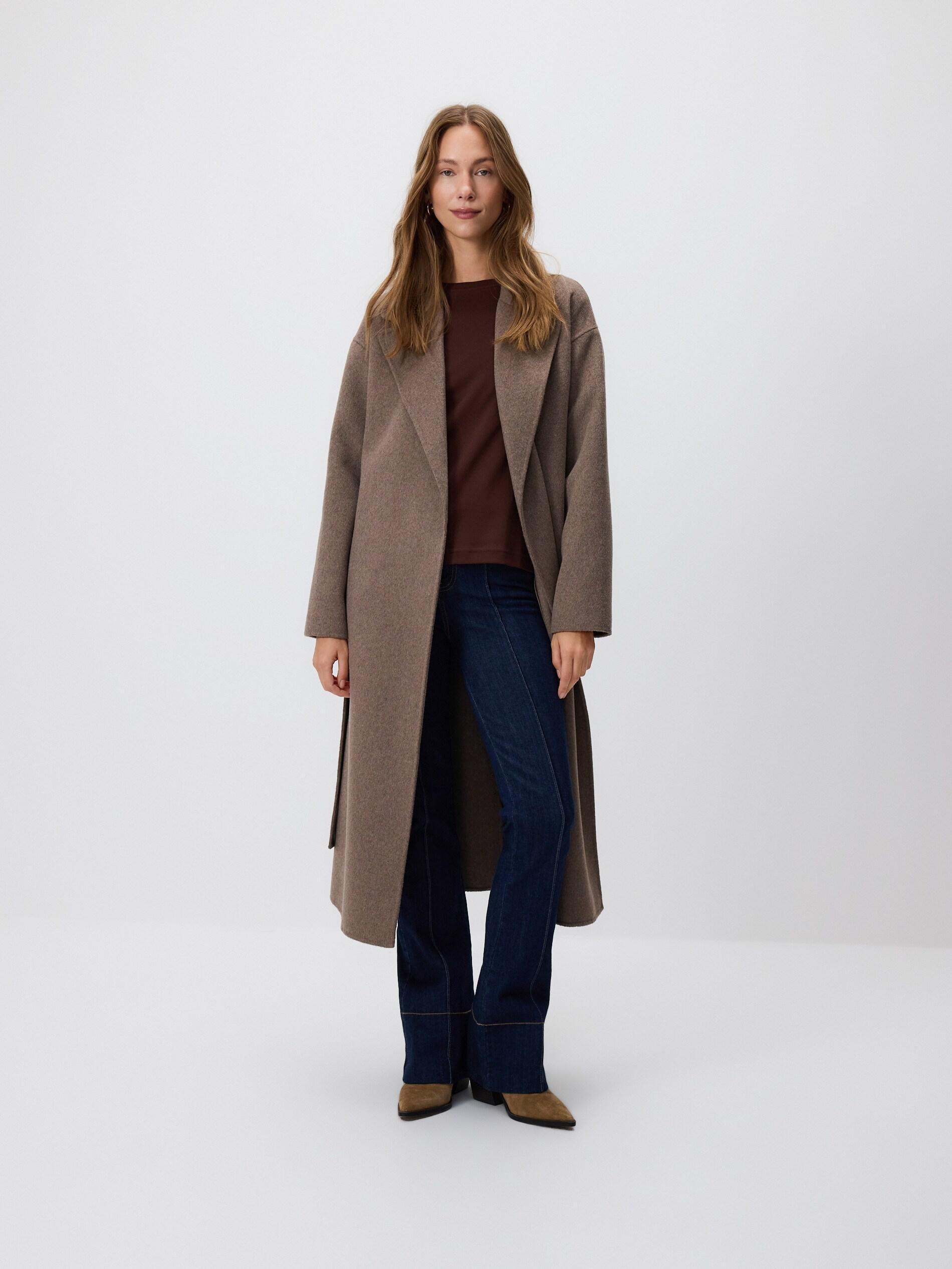 Brown Mercerised Cotton Rich Long Sleeve T-Shirt, Brown, large image number 2