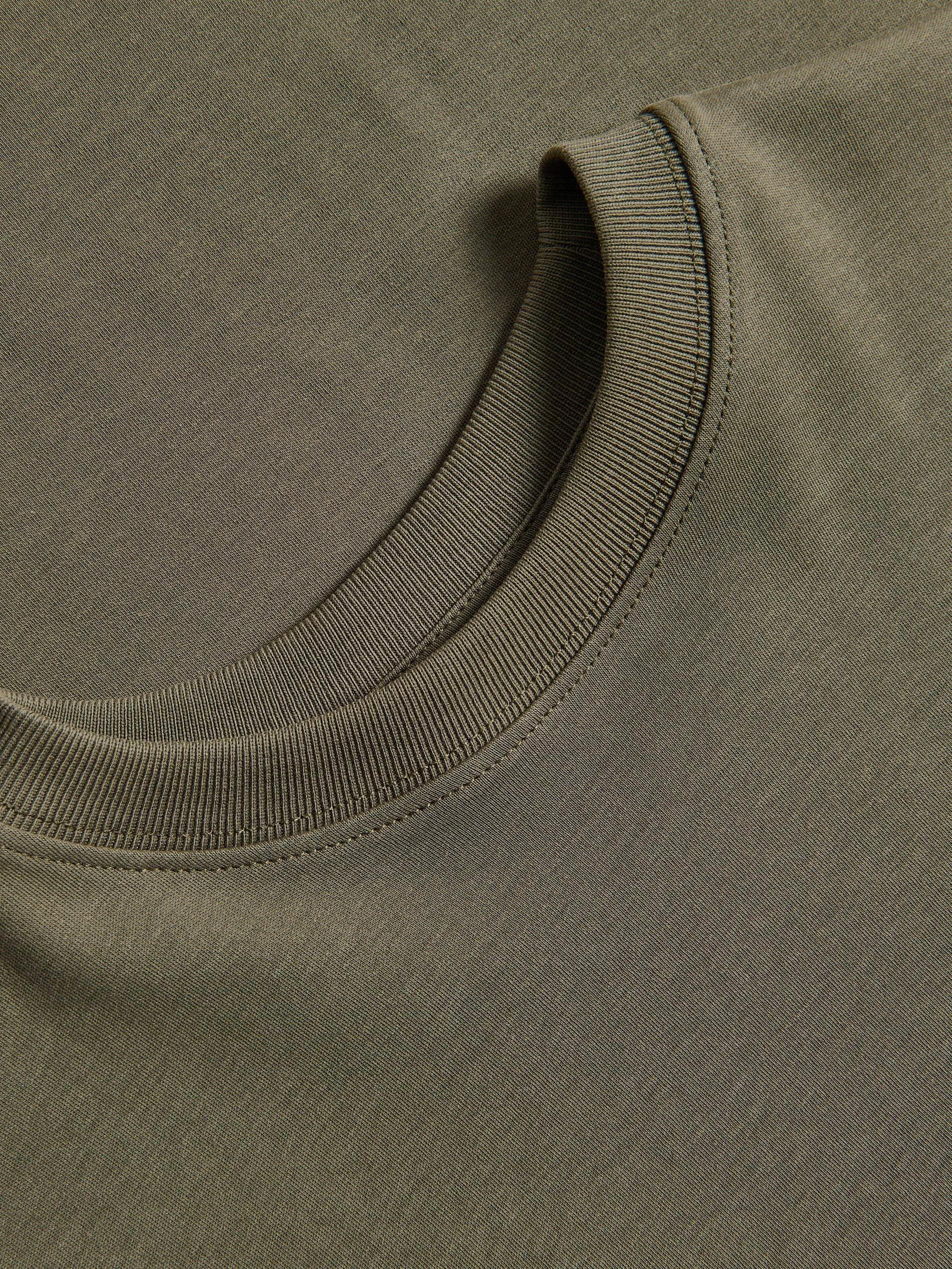 Green Mercerised Cotton Rich Long Sleeve T-Shirt, Green, large image number 3