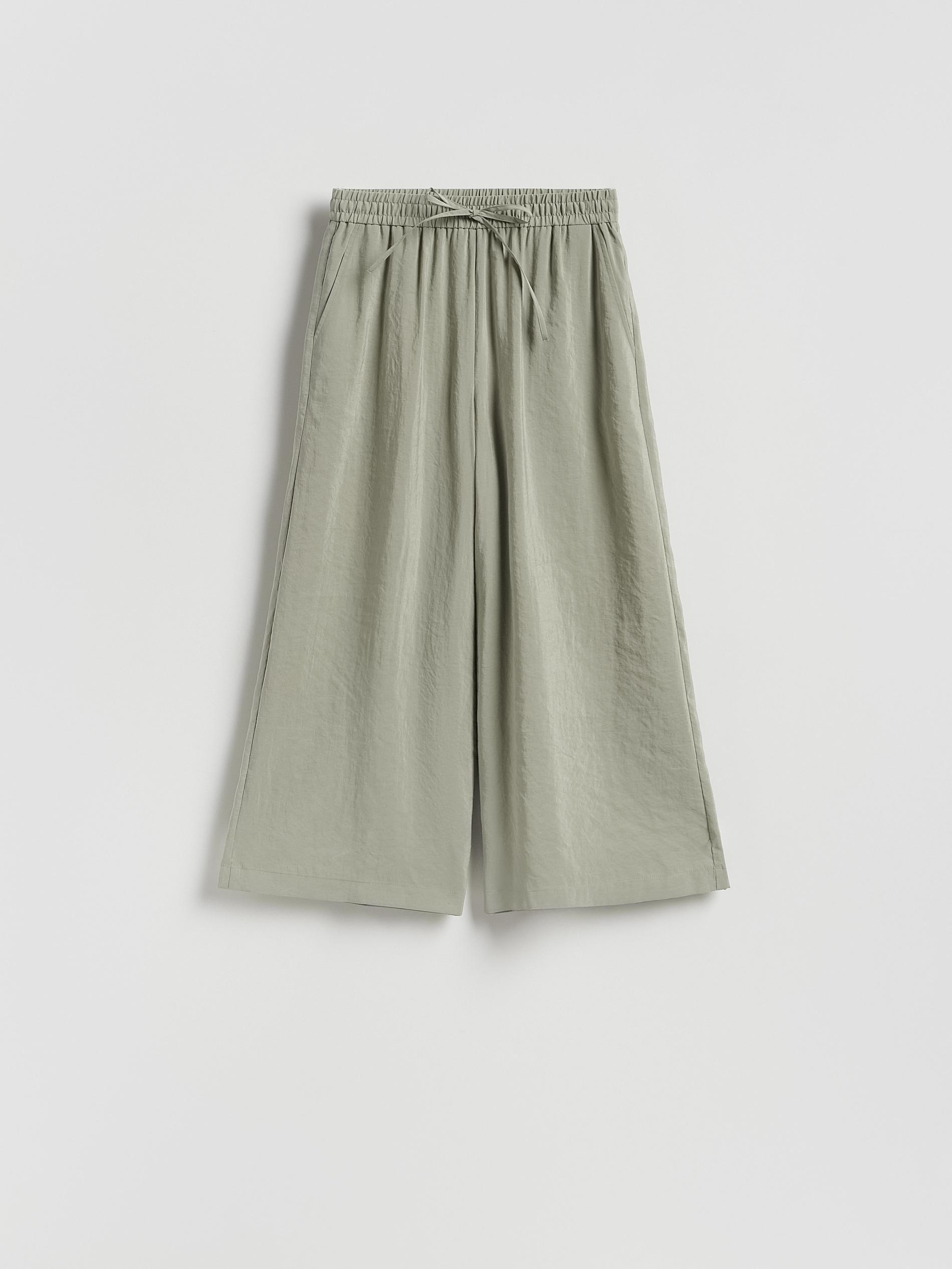 Green Loose Modal Blend Trousers, Green, large image number 4