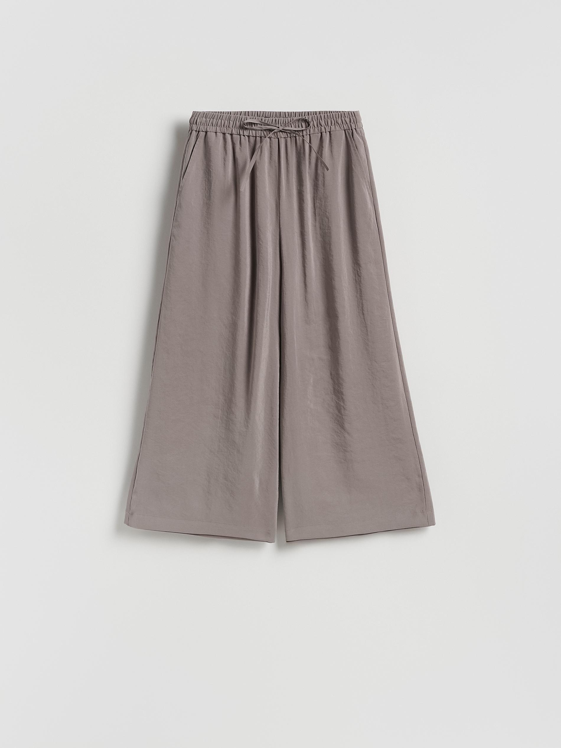 Beige Loose Modal Blend Trousers, Beige, large image number 4