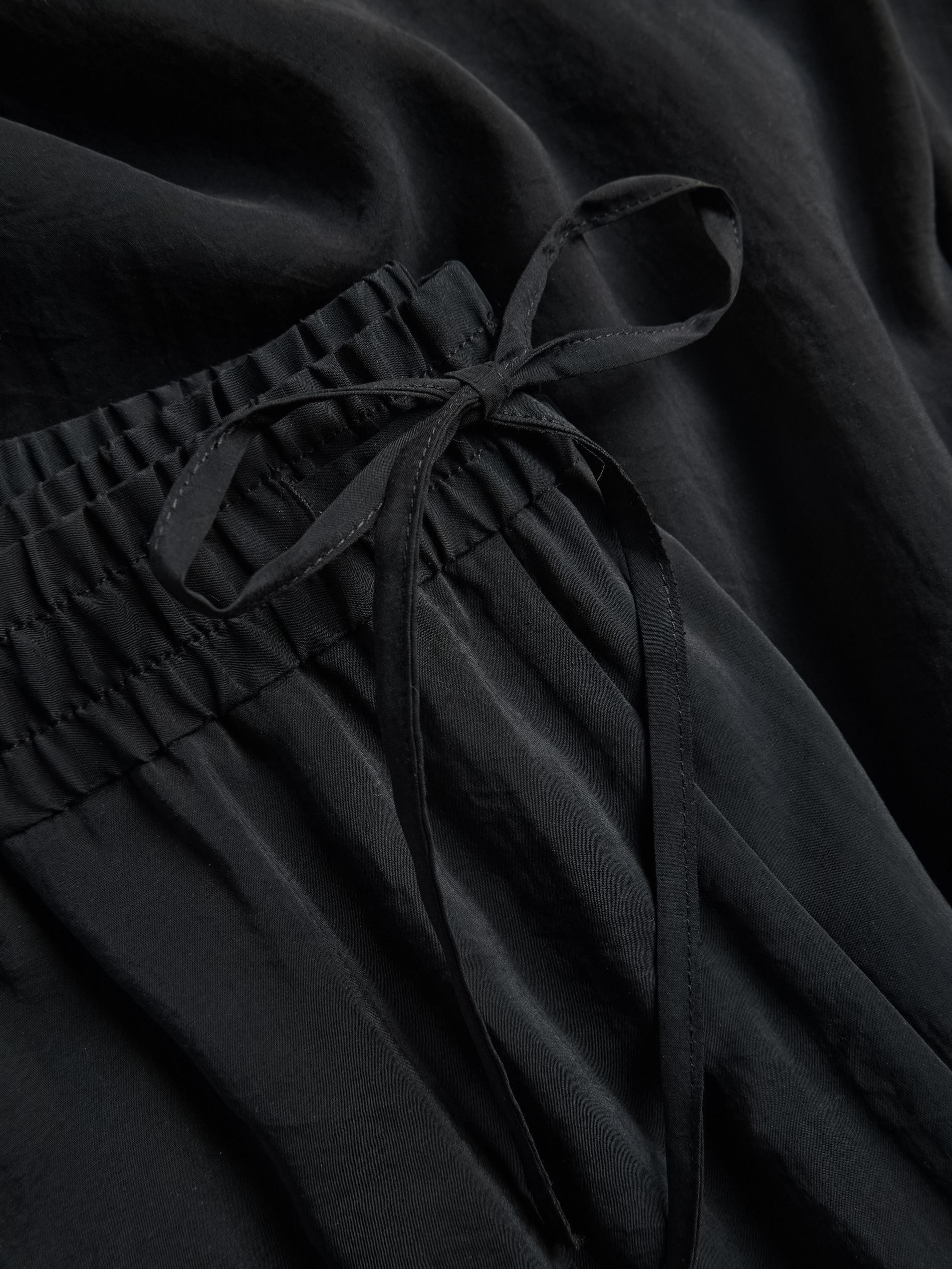 Black Loose Modal Blend Trousers, Black, large image number 4