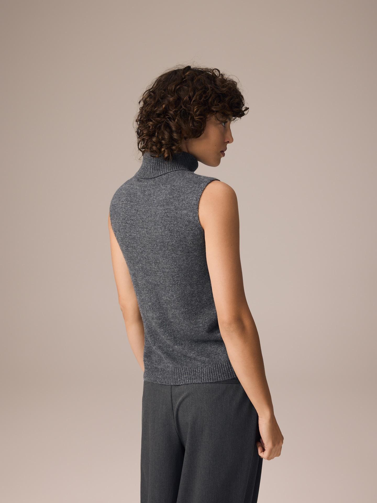 Grey Wool Blend Blouse, Grey, large image number 2