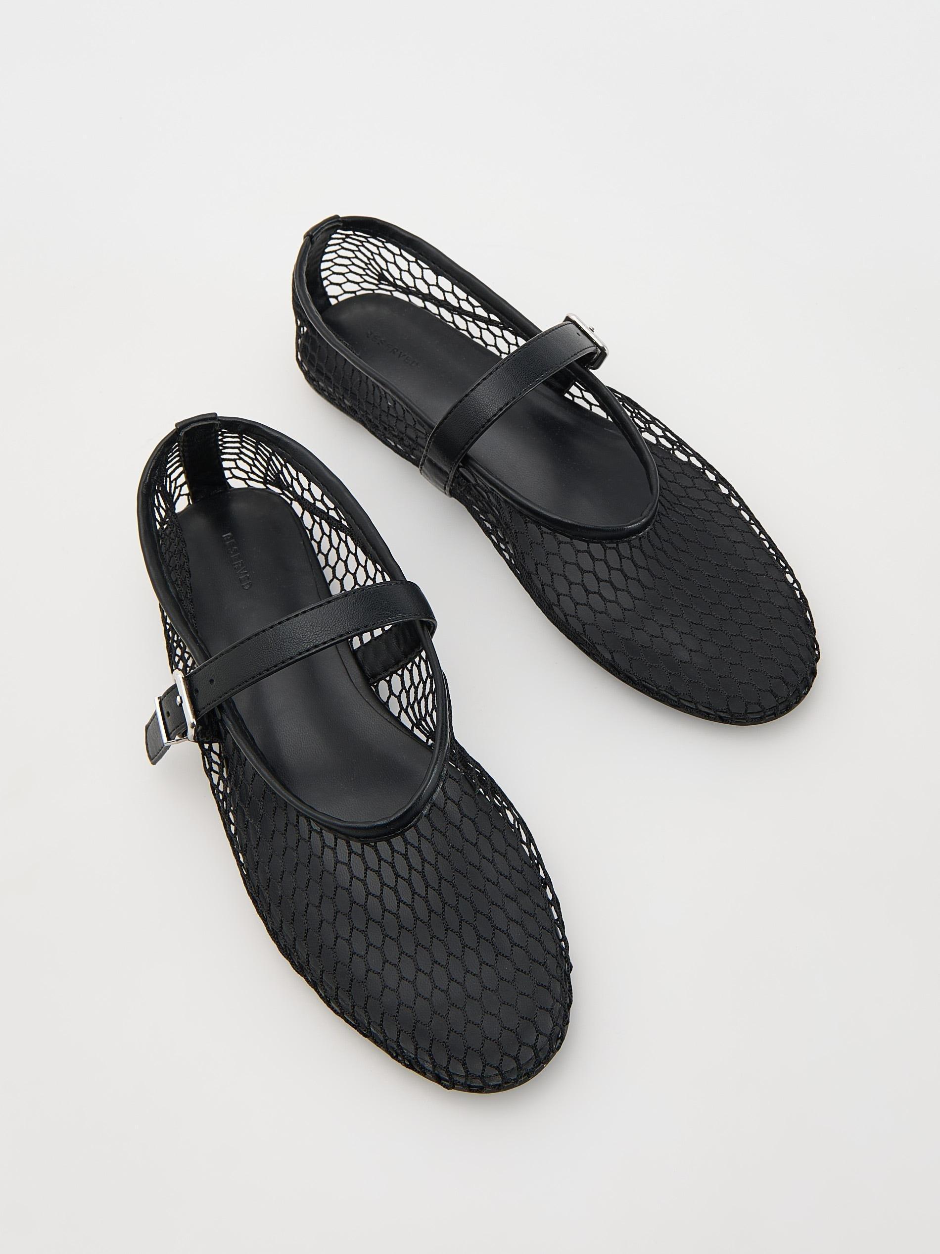Black Mary Jane Ballerinas, , large image number 2
