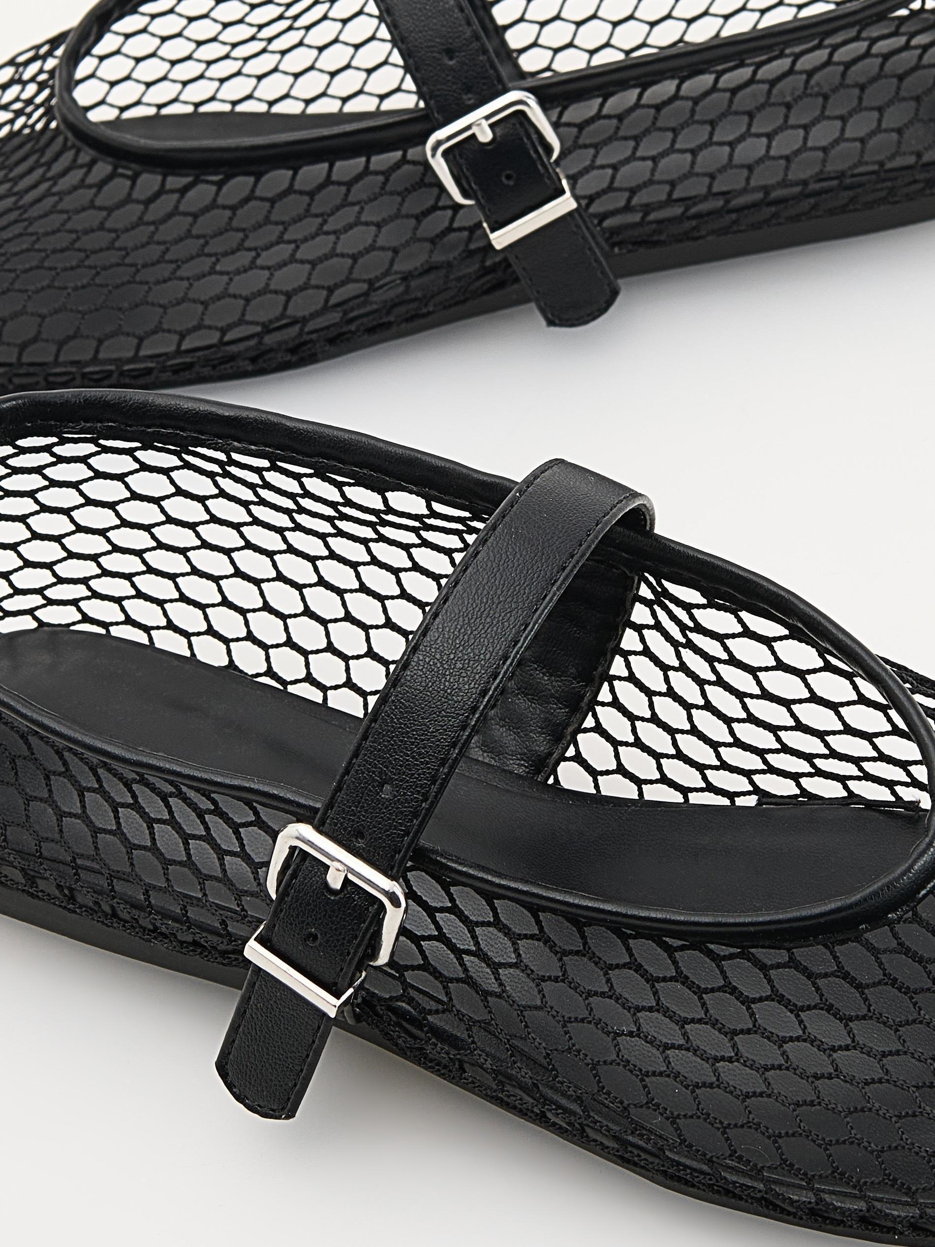 Black Mary Jane Ballerinas, , large image number 4