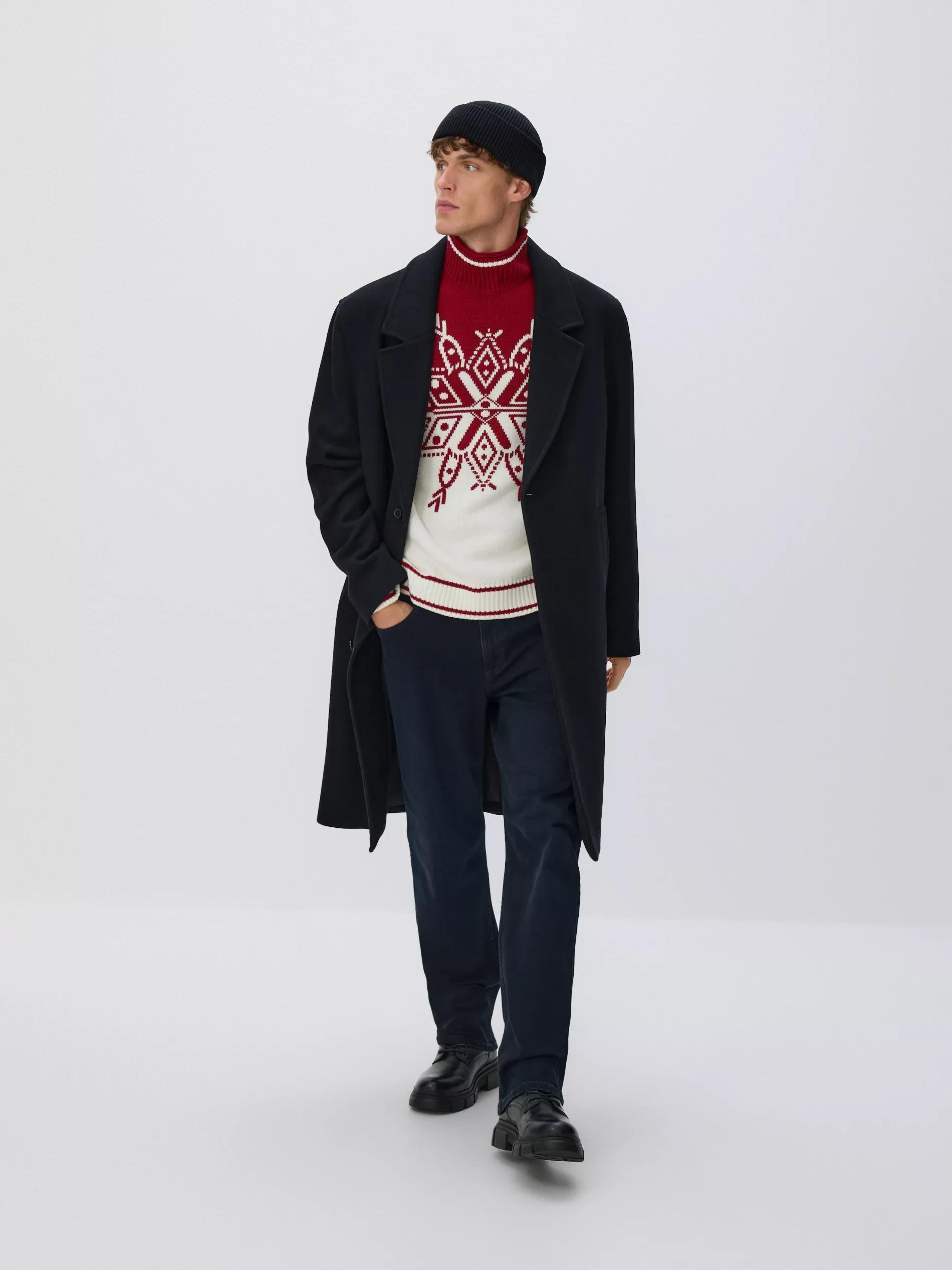 Multicolour Turtleneck With Christmas Motif, Multicolor, large image number 1