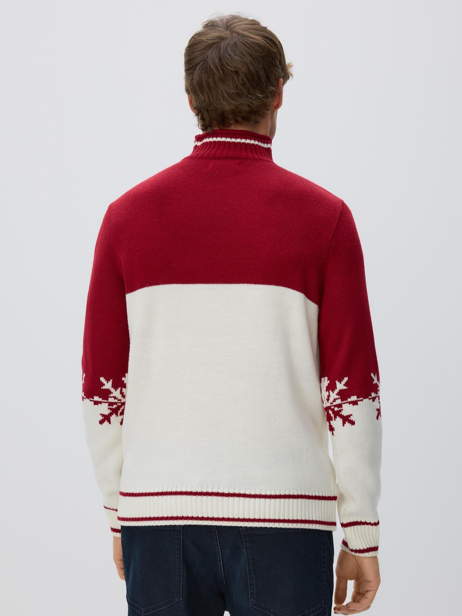 Multicolour Turtleneck With Christmas Motif, Multicolor, large image number 3