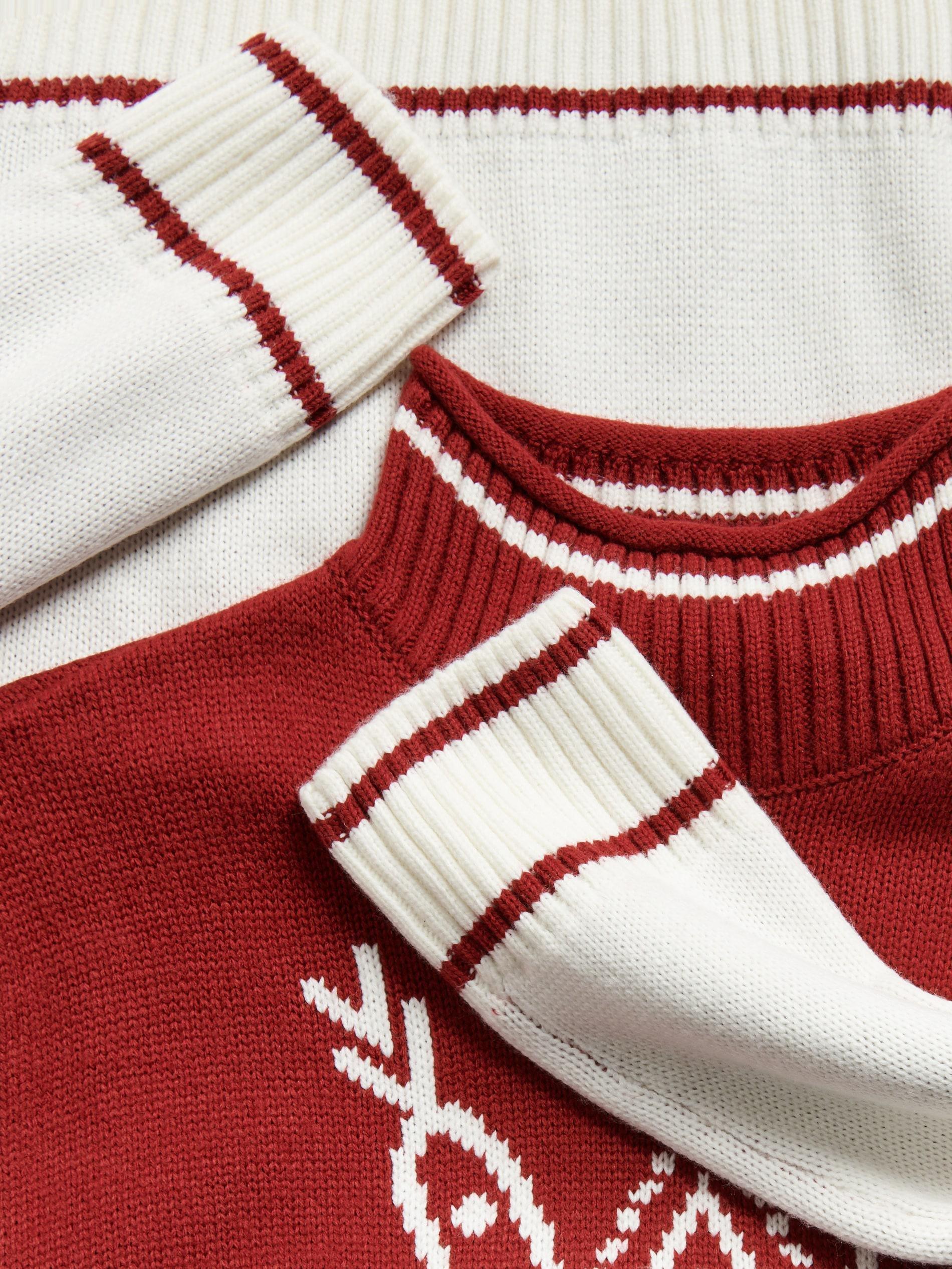 Multicolour Turtleneck With Christmas Motif, Multicolor, large image number 5