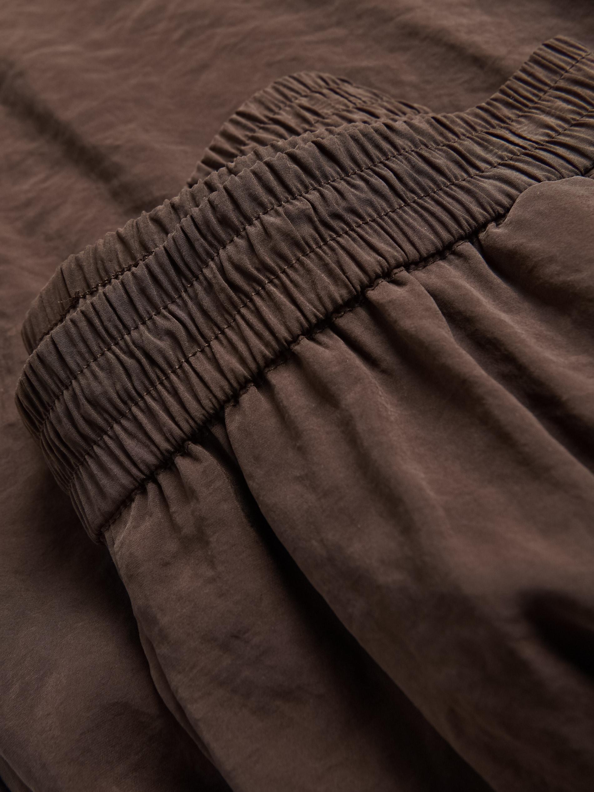 Brown Loose Modal Blend Trousers, Brown, large image number 4