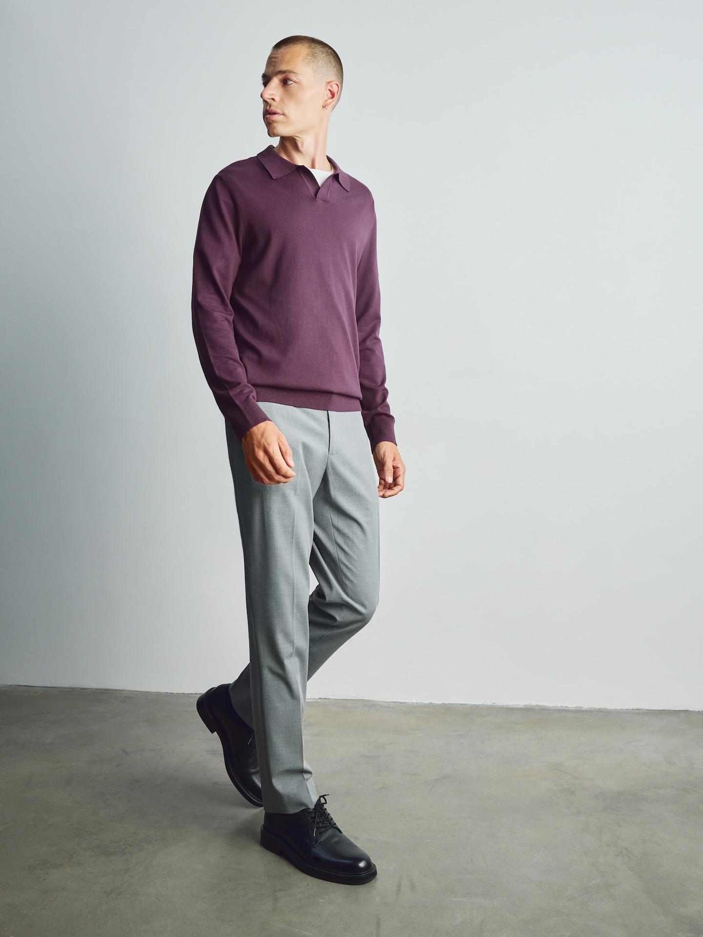 Grey Slim Suit Trousers, Grey, medium