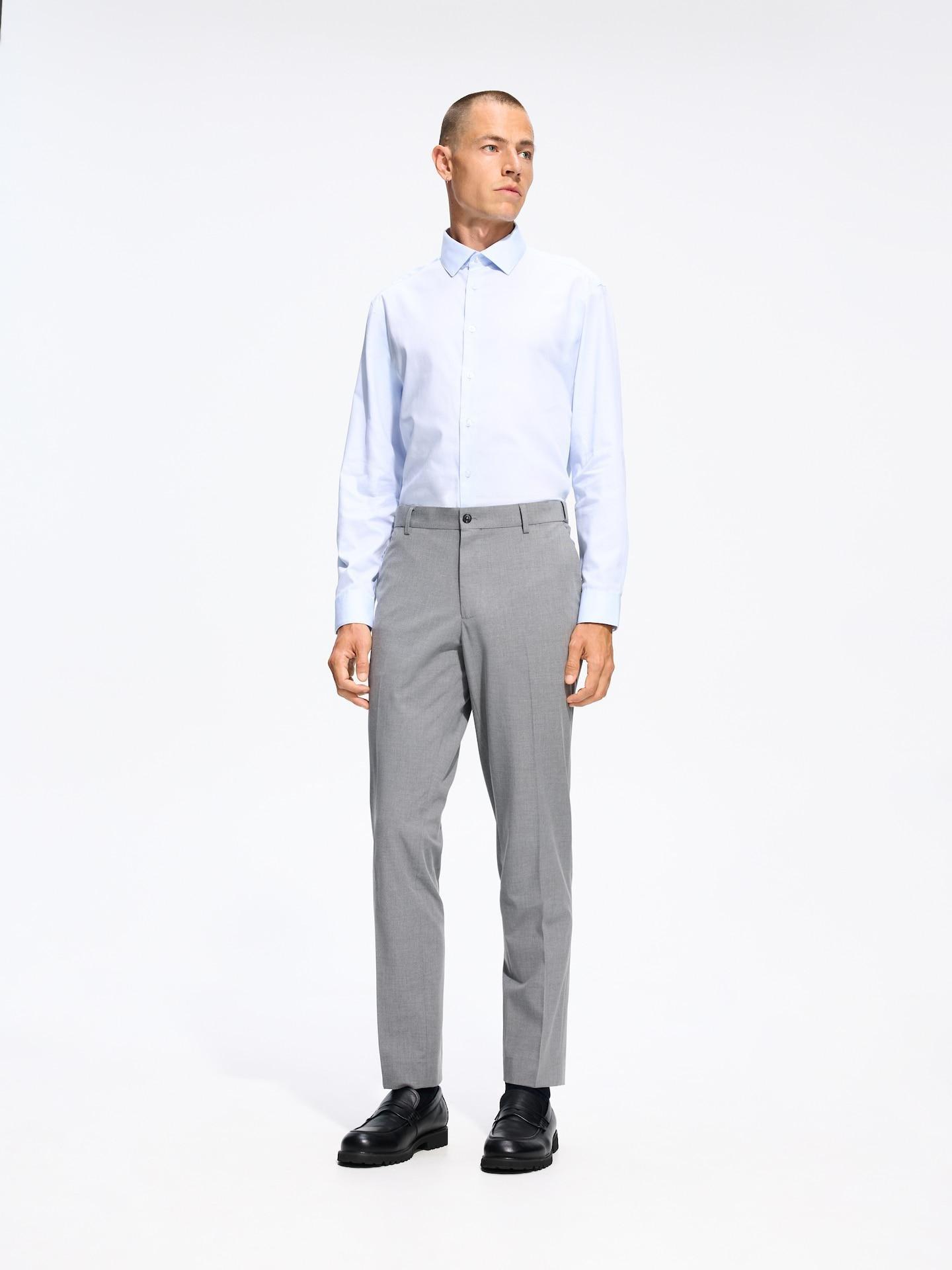 Grey Slim Suit Trousers, Grey, large image number 4